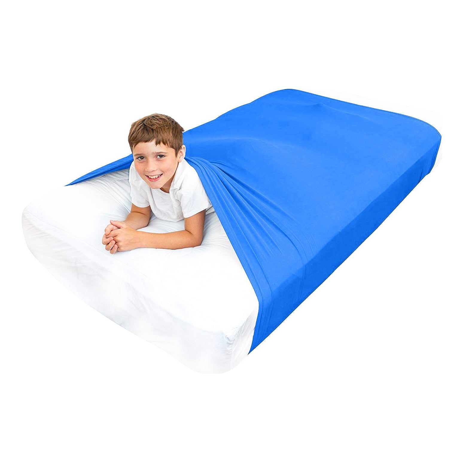 Sensory Bed Sheet for Kids Compression Alternative to Weighted Blankets - Blue - Insight Family Market