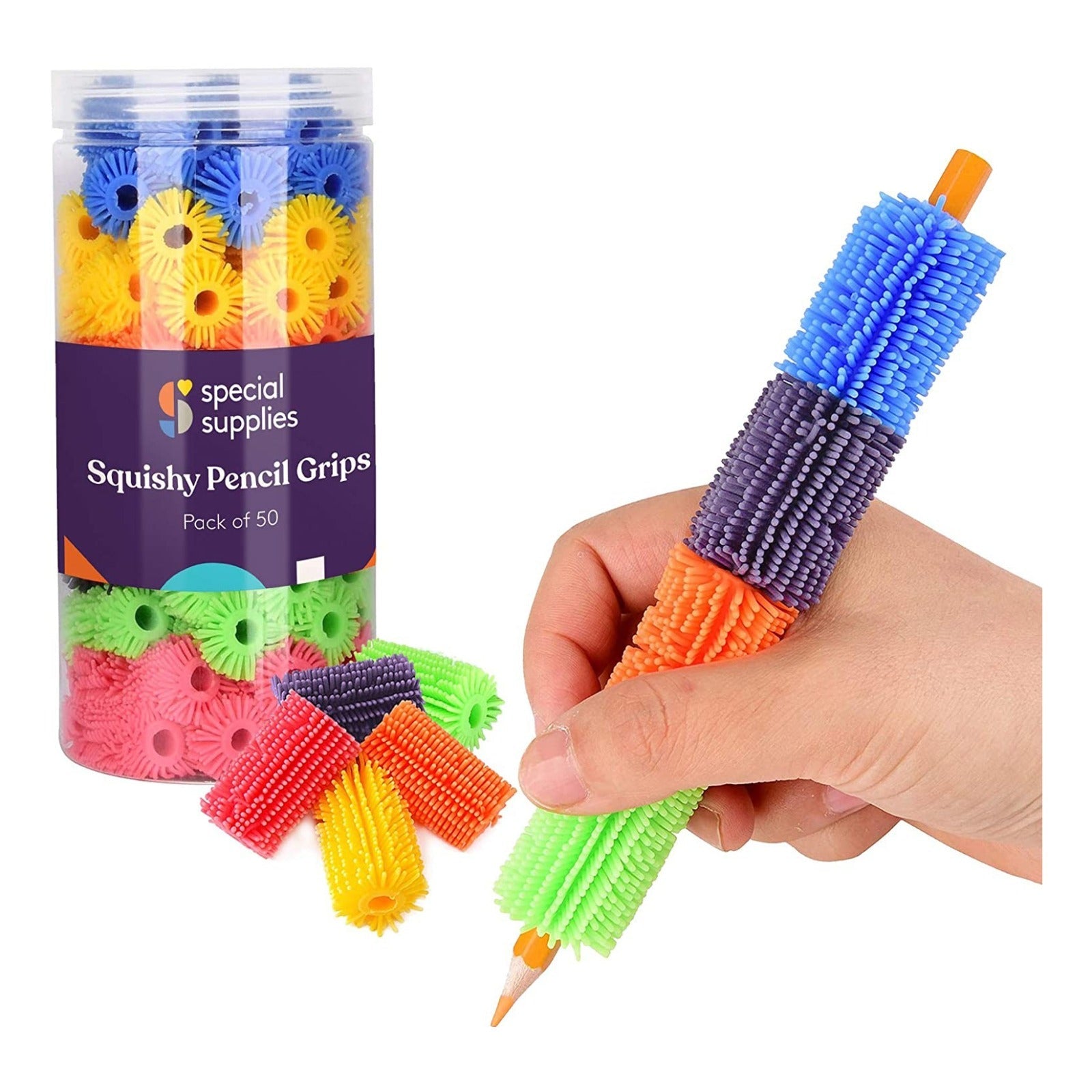 Squishy Pencil Grips for Kids and Adults - Pack of 50 - Insight Family Market