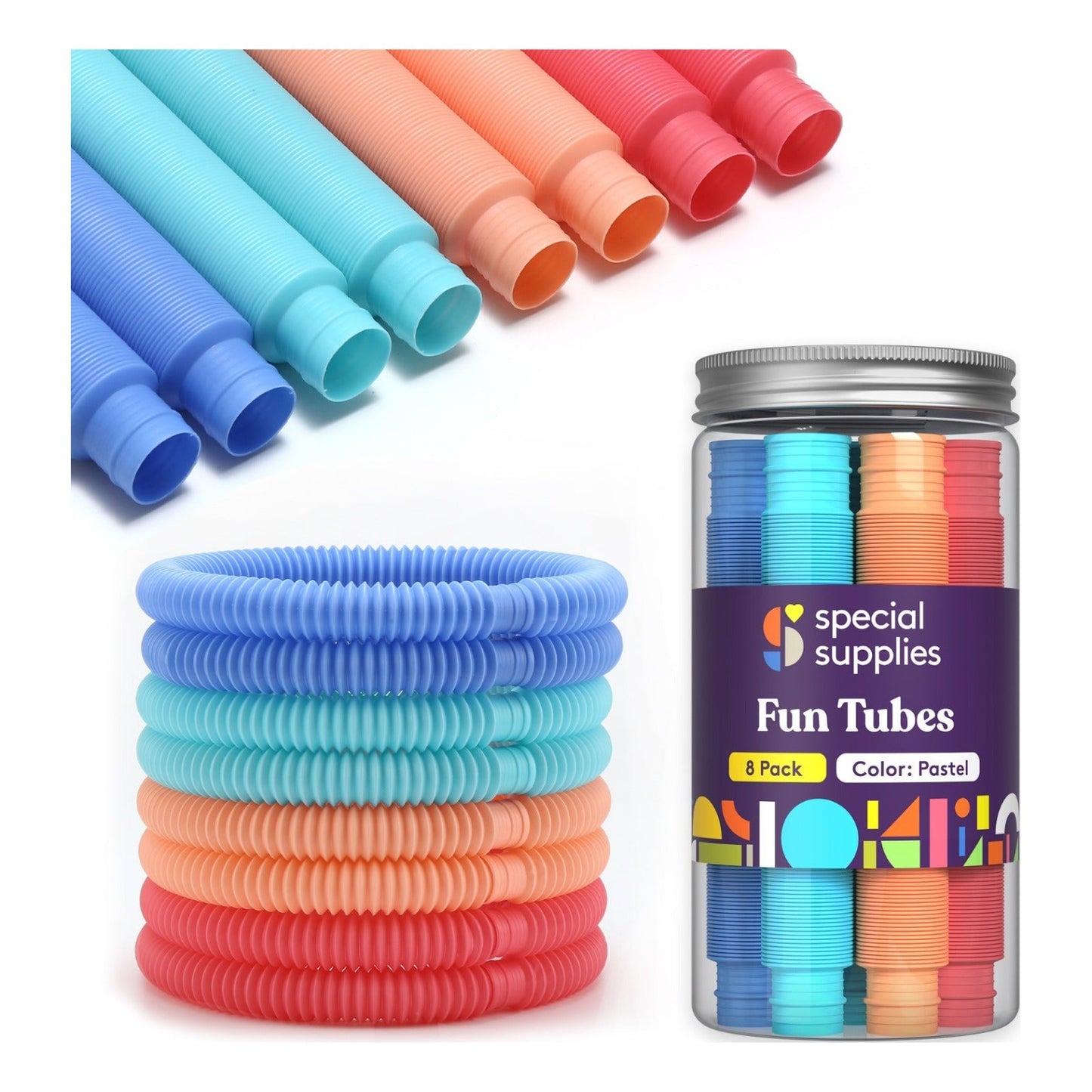 Pop Tubes (Multi-Color): 8 Pack