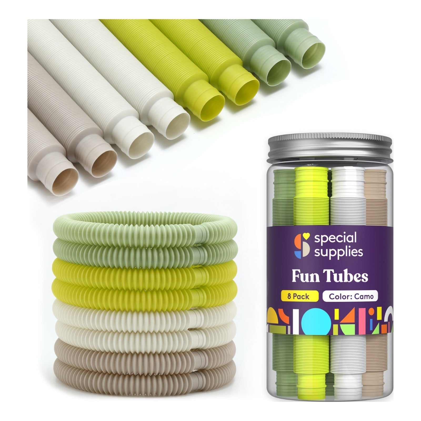 Pop Tubes (Multi-Color): 8 Pack