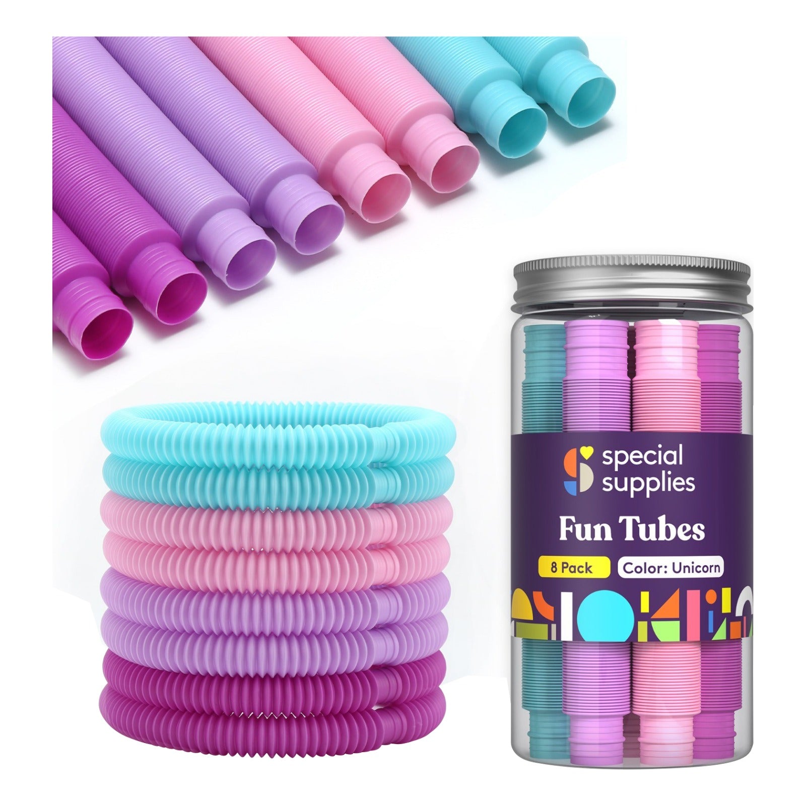 Pop Tubes (Multi-Color): 8 Pack