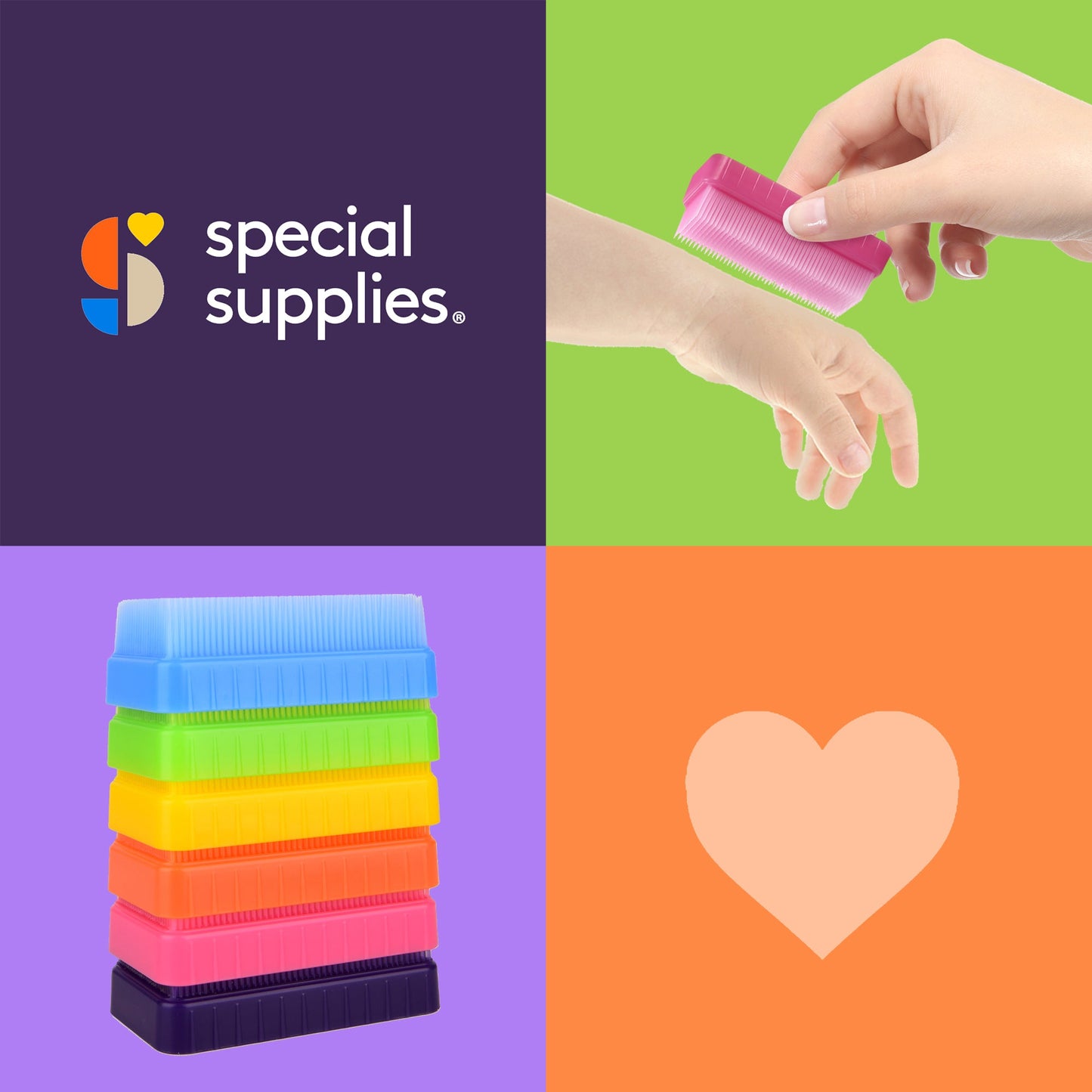 Therapressure Sensory Brush (Multi-Color): 6 Pack