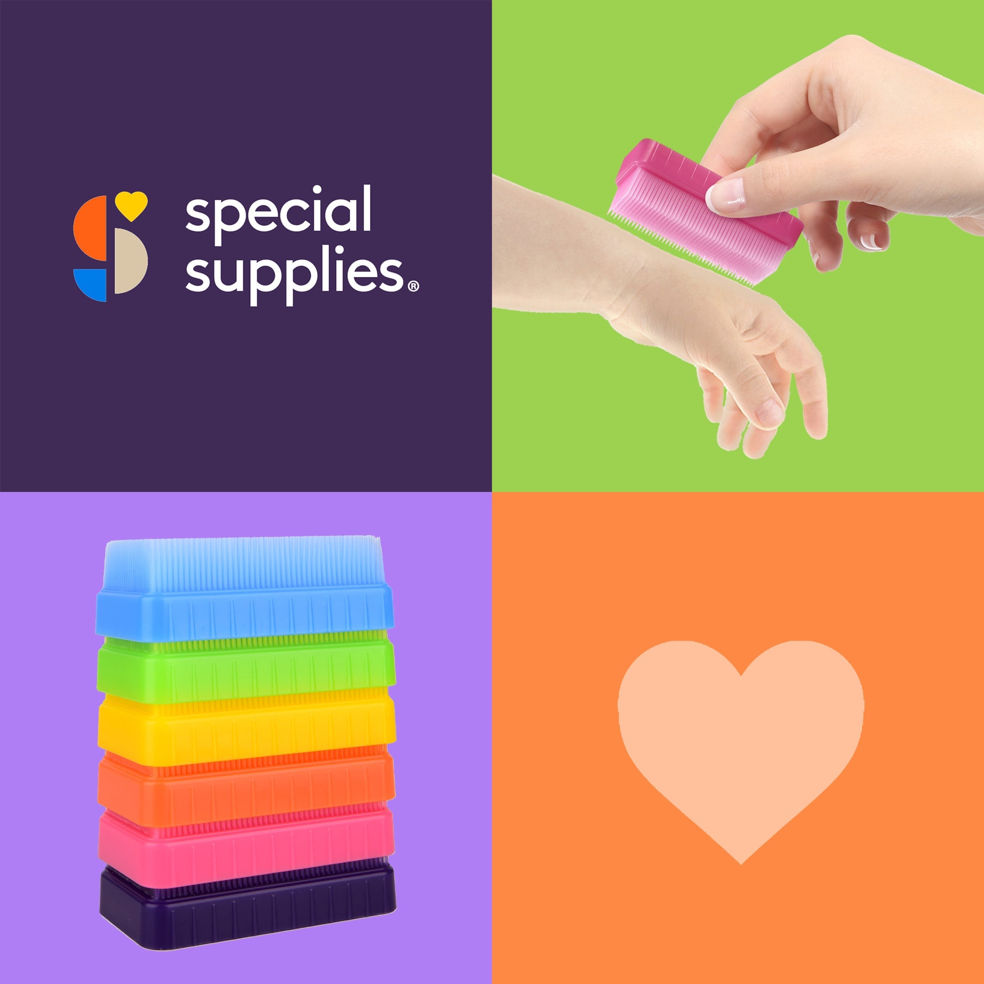 Therapressure Sensory Brush (Multi - Color): 6 Pack - Insight Family Market