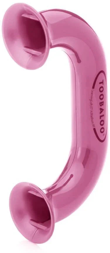 Pink plastic speech therapy phone for sensory and reading support