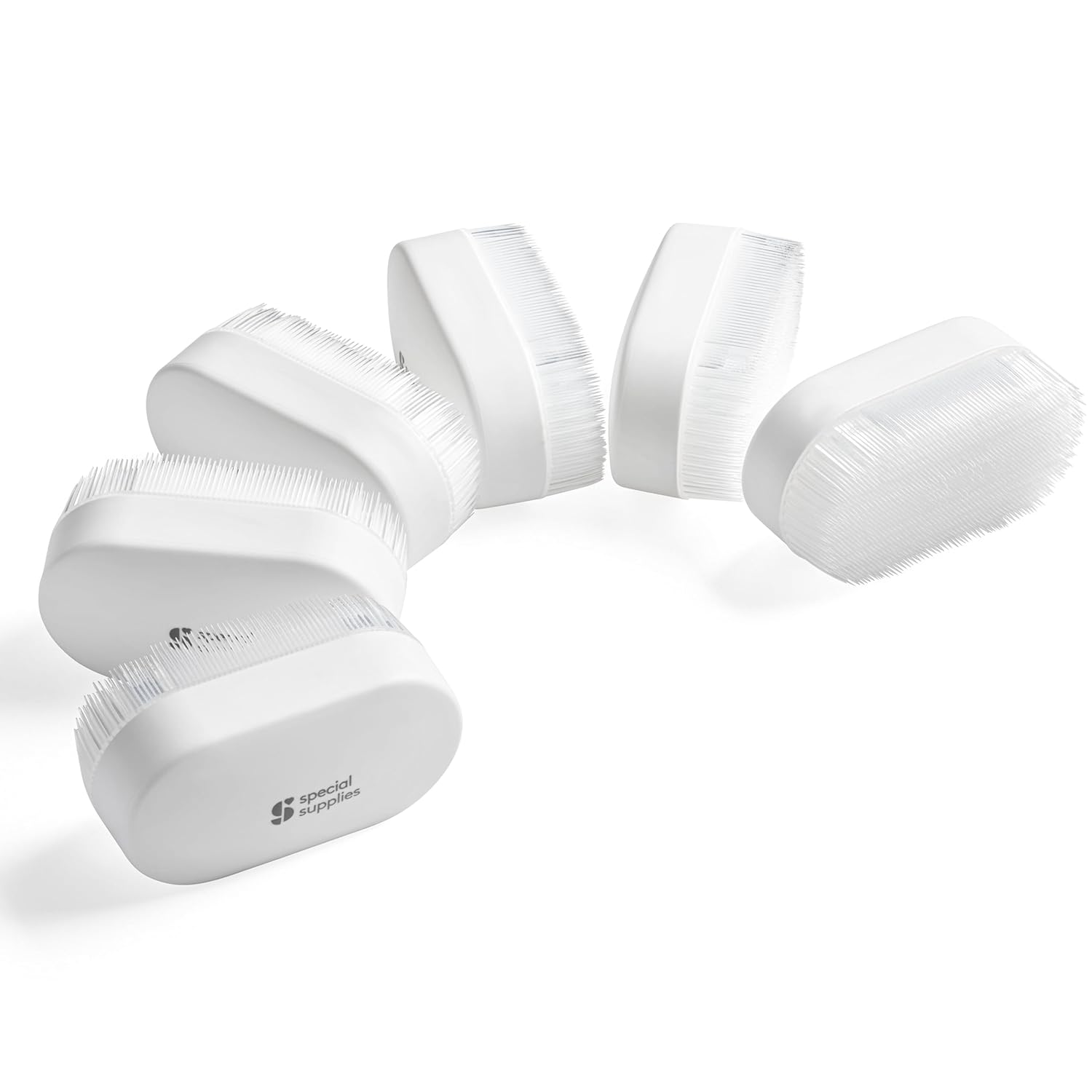 Special Supplies Sensory Brush Therapressure Therapy Brush for Occupational and Sensory Brushing, 6 Pack, White, Stimulating and Calming Tools for Kids and Adults, Soft Flexible Bristles, Latex Free - Insight Family Market
