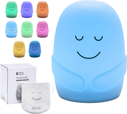 Colorful silicone breathing buddy sensory toy for kids with box and storage pouch