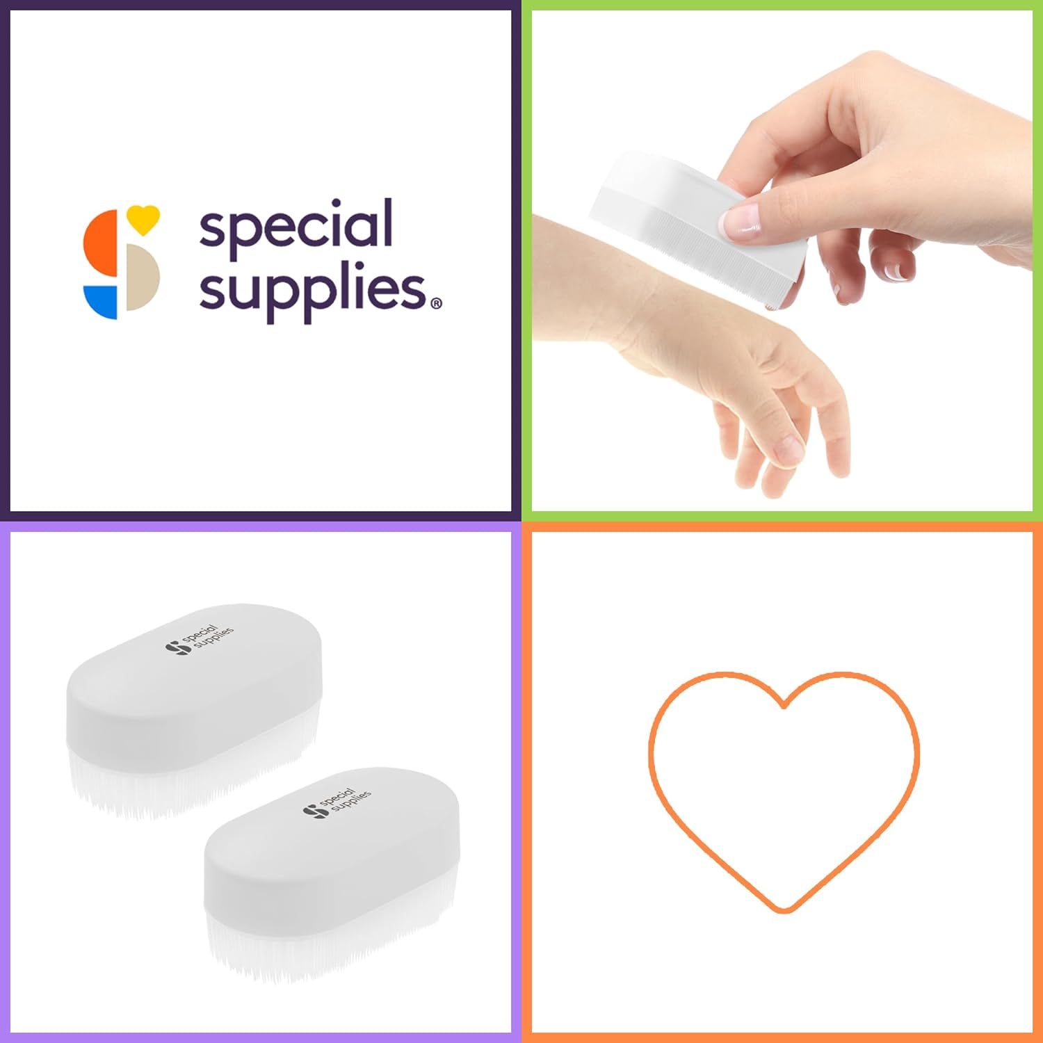 Special Supplies Sensory Brush Therapressure Therapy Brush for Occupational and Sensory Brushing, 2 Pack, Stimulating and Calming Tools for Kids and Adults, Soft Flexible Bristles, Latex Free - Insight Family Market