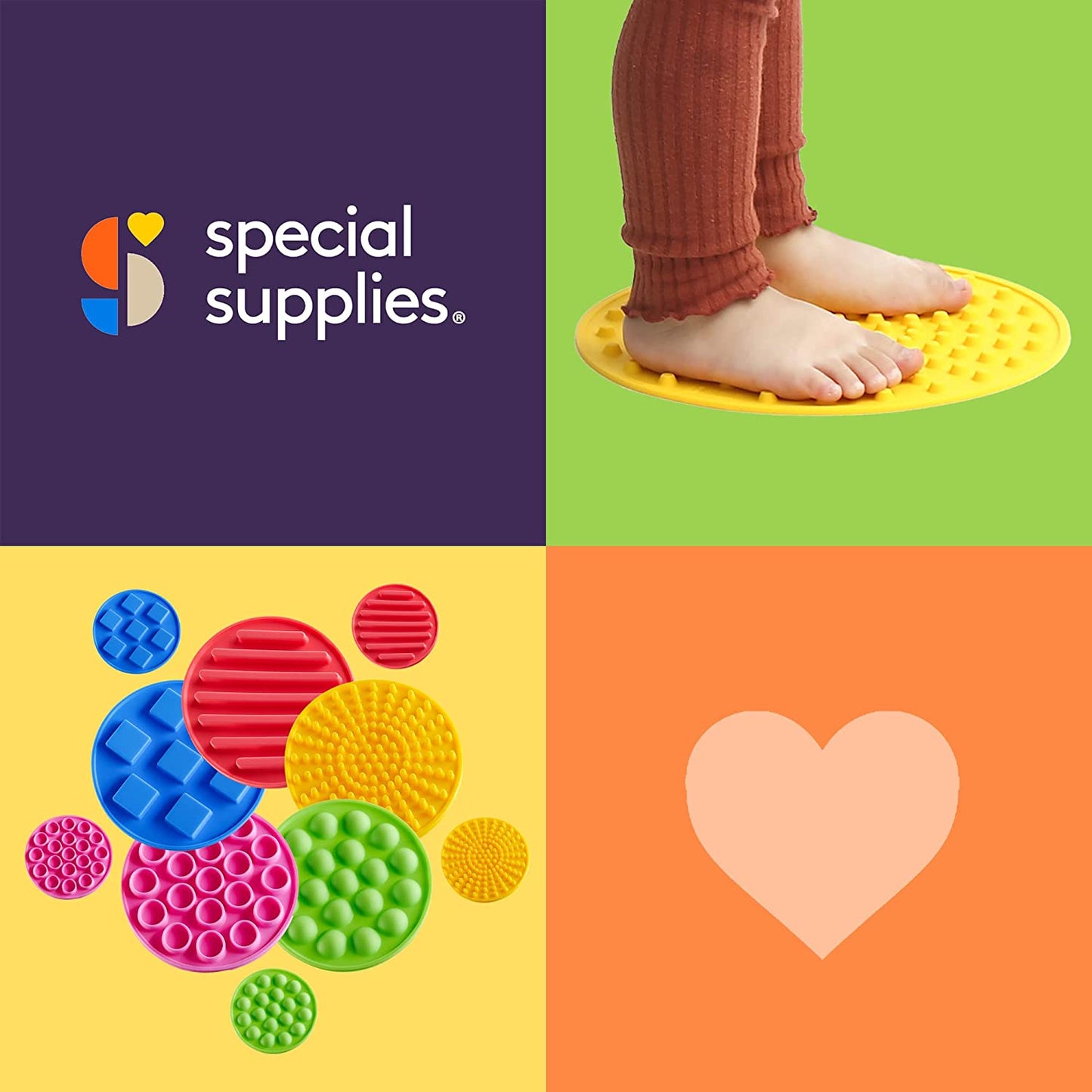 Sensory Discs Matching Game - 10 Pack - Eye Mask Included