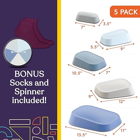 Stepping Stones for Kids Indoor and Outdoor Balance Blocks5 Set Promote Coordination, Balance Strength Child Safe Rubber, Non - Slip Edging - Insight Family Market