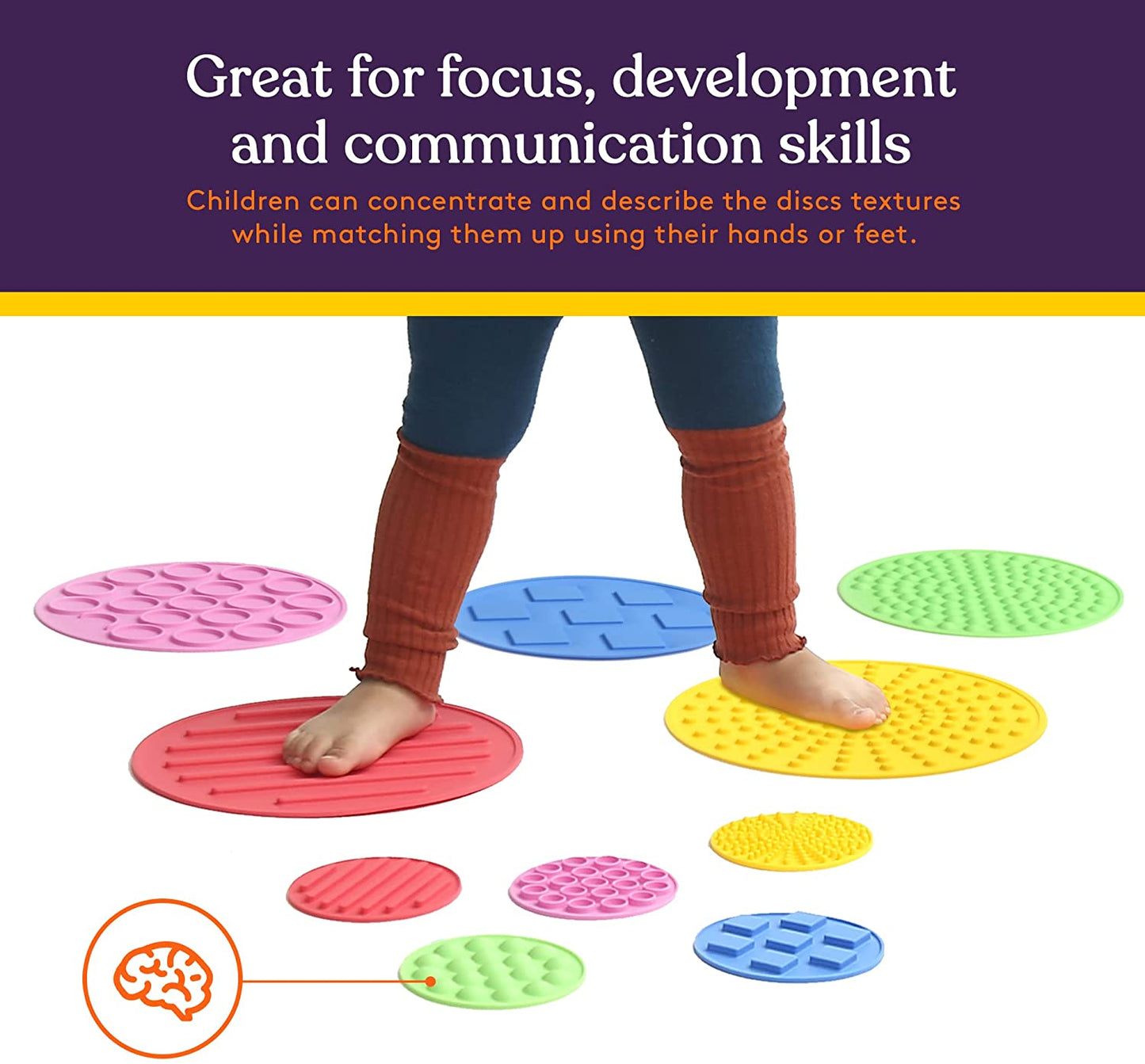 Sensory Discs Matching Game - 10 Pack - Eye Mask Included