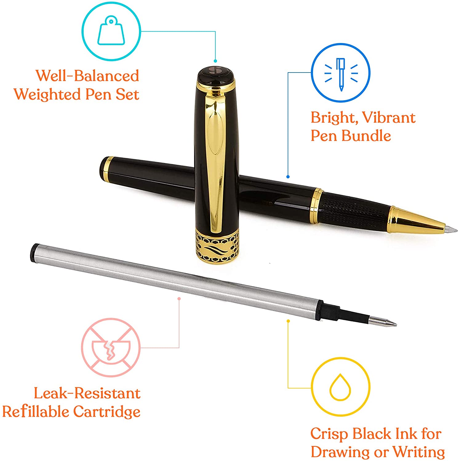 Weighted Pens for Hand Tremors, Low Dexterity, Poor Grip Strength, 3 Pack with Storage Box - Insight Family Market