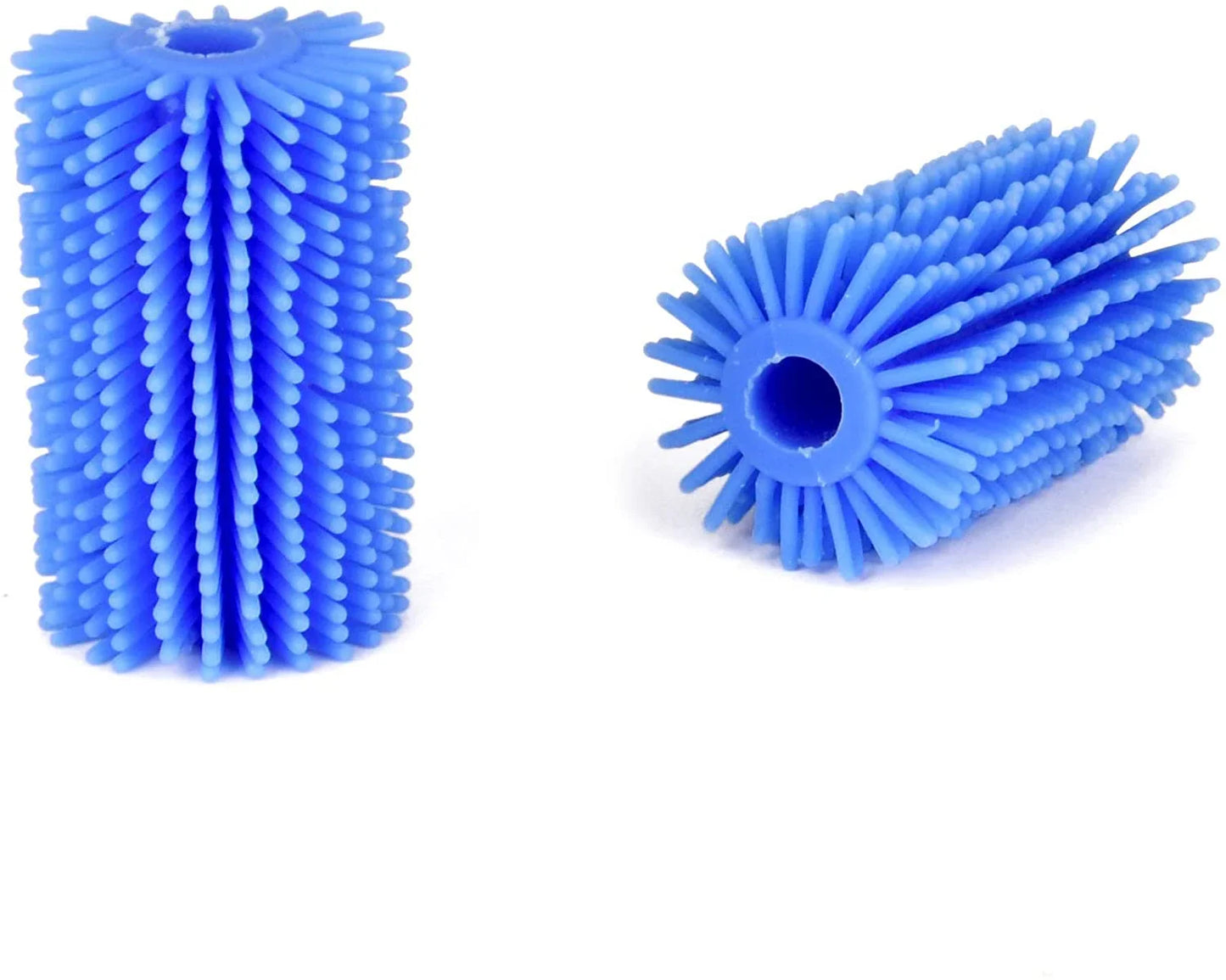 Blue silicone sensory fidget rollers with textured spikes for tactile stimulation