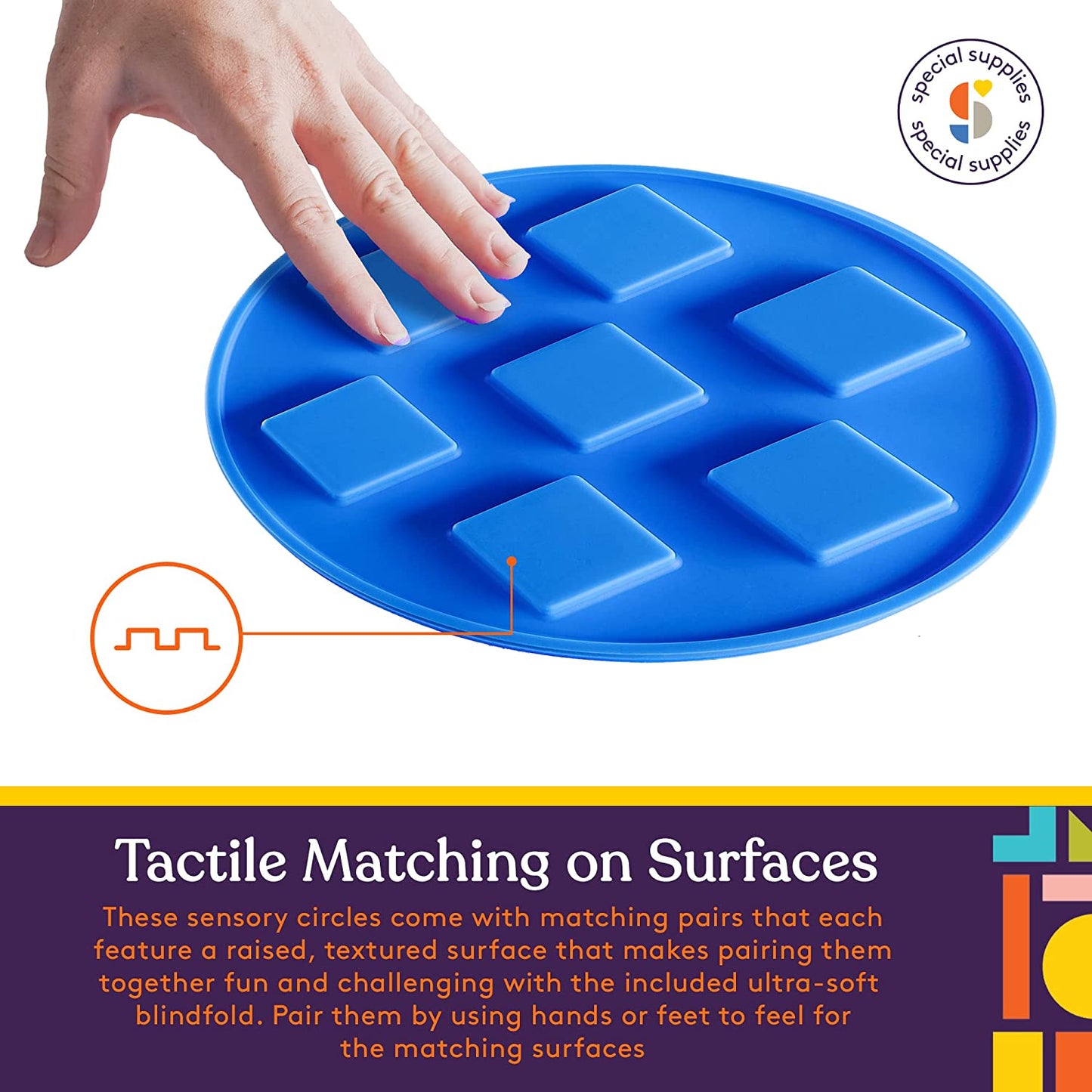 Sensory Discs Matching Game - 10 Pack - Eye Mask Included