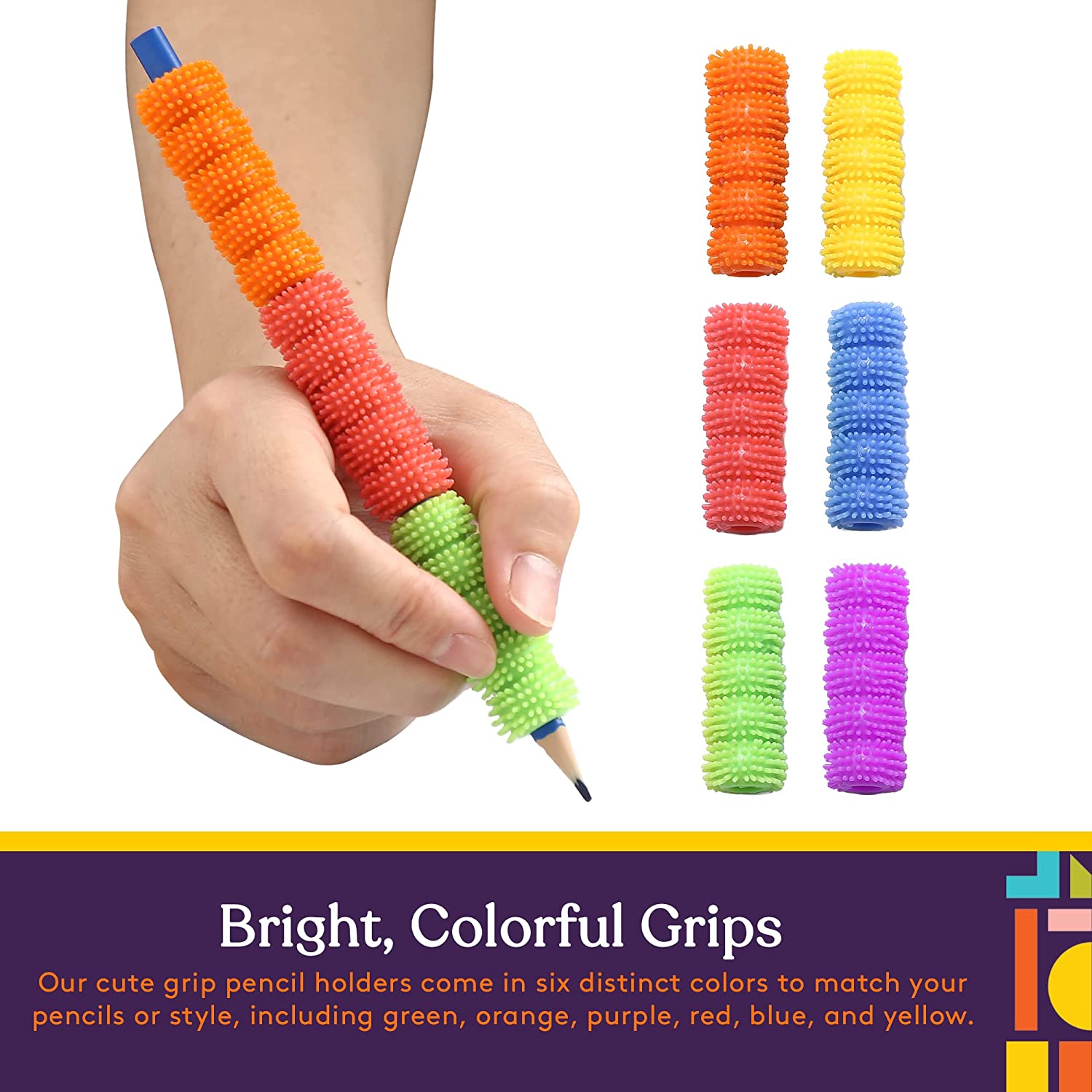 Spiky Pencil Grips for Kids and Adults - 50 Pack - Insight Family Market