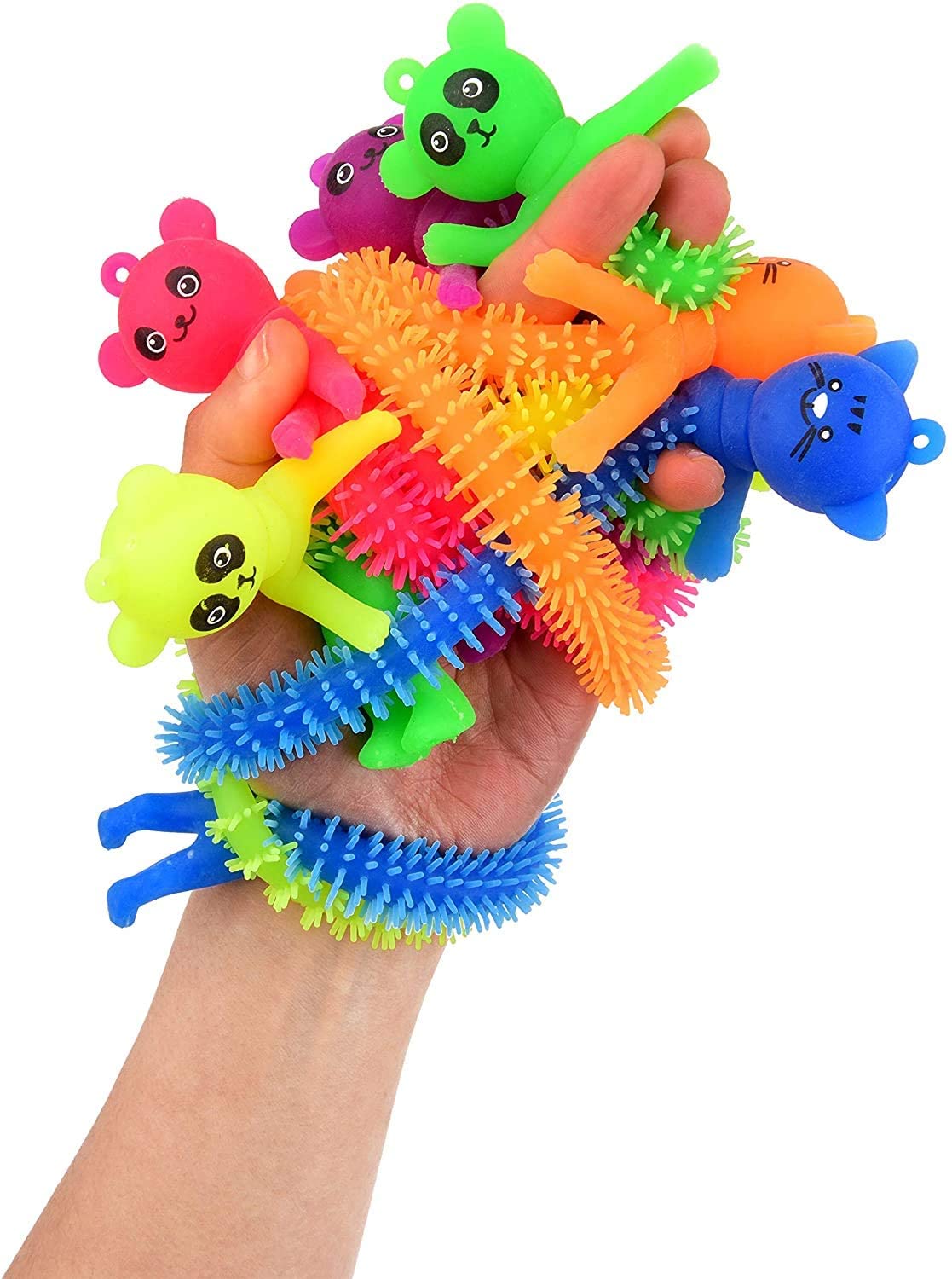 Colorful Sensory Fidget Animal Stretchy String ( Set of 12)