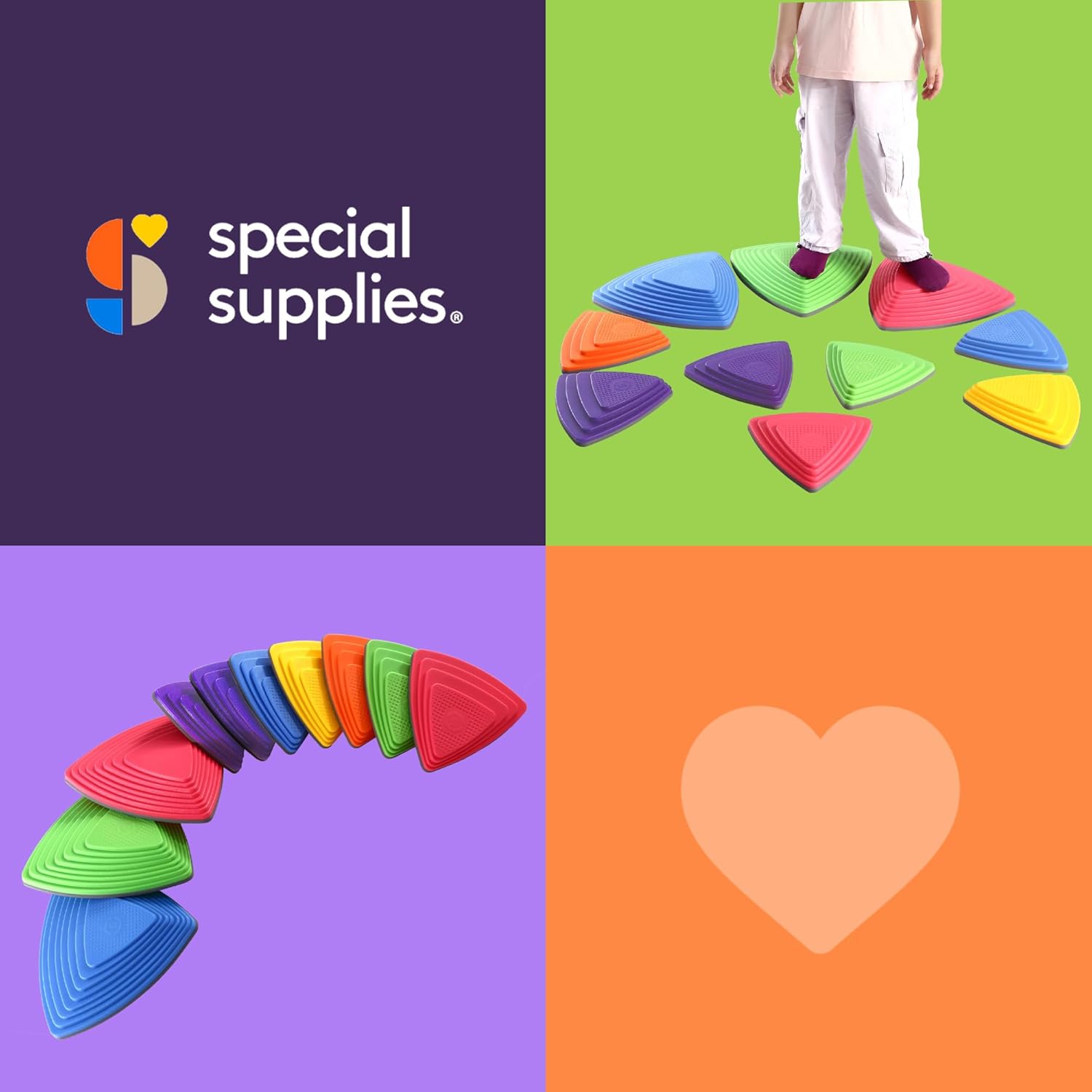 Stepping Stones (Primary Colors): 10 Piece Set - Insight Family Market