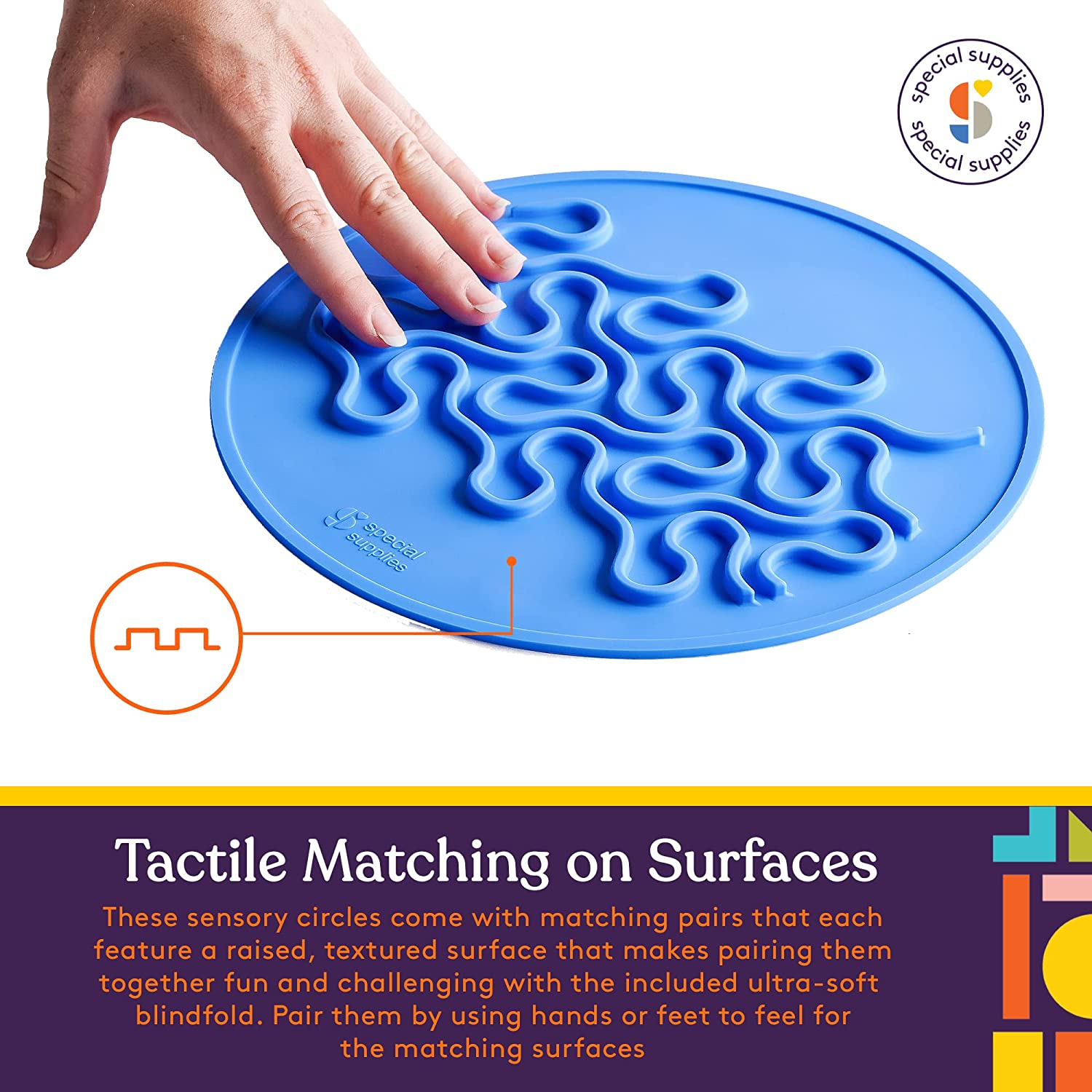 Sensory Discs Matching Game - 20 Pack - Eye Mask Included - Insight Family Market