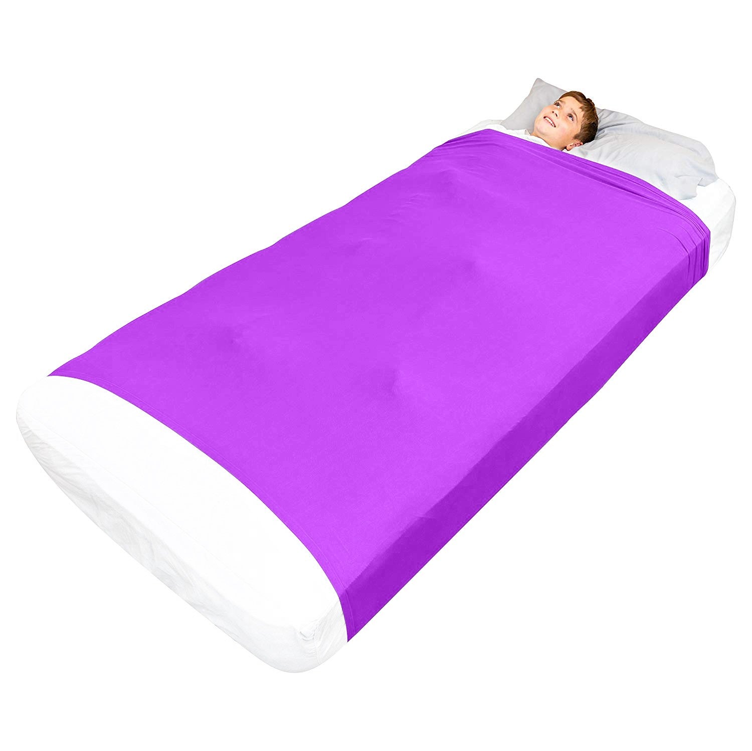 Sensory Bed Sheet for Kids Compression Alternative to Weighted Blankets - Purple - Insight Family Market