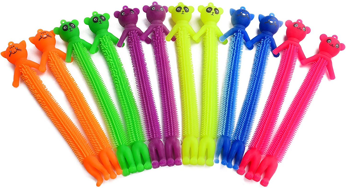 Colorful Sensory Fidget Animal Stretchy String ( Set of 12)