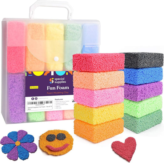 FUN FOAM Modeling Foam Beads Play Kit (10 Blocks) - Insight Family Market