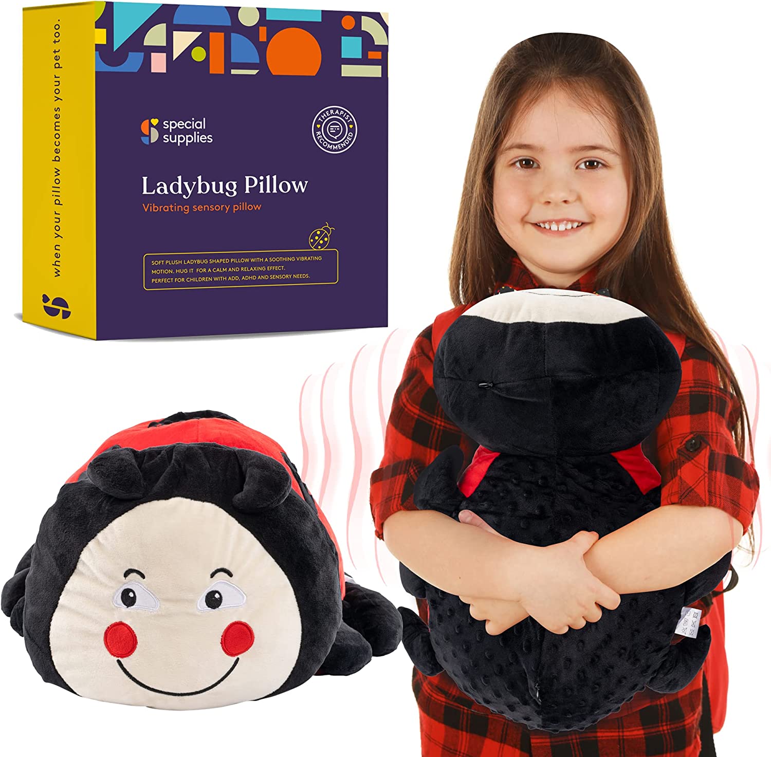 Sensory Vibrating Pillow - Ladybug - Insight Family Market