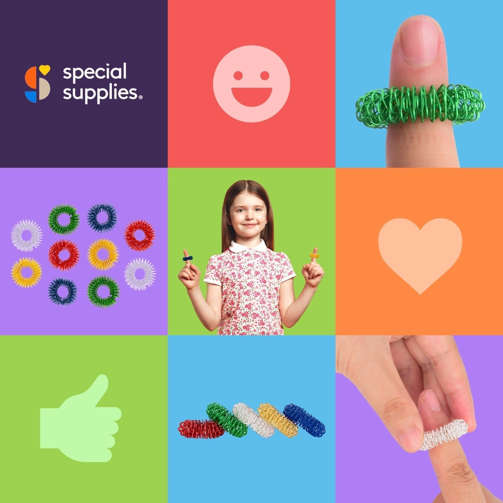 Spiky Acupressure Rings (Pack of 10) - Insight Family Market