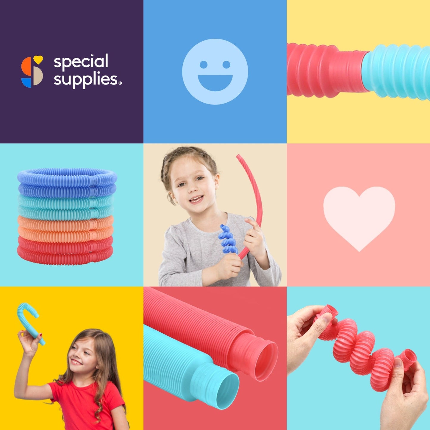 Pop Tubes (Multi-Color): 8 Pack
