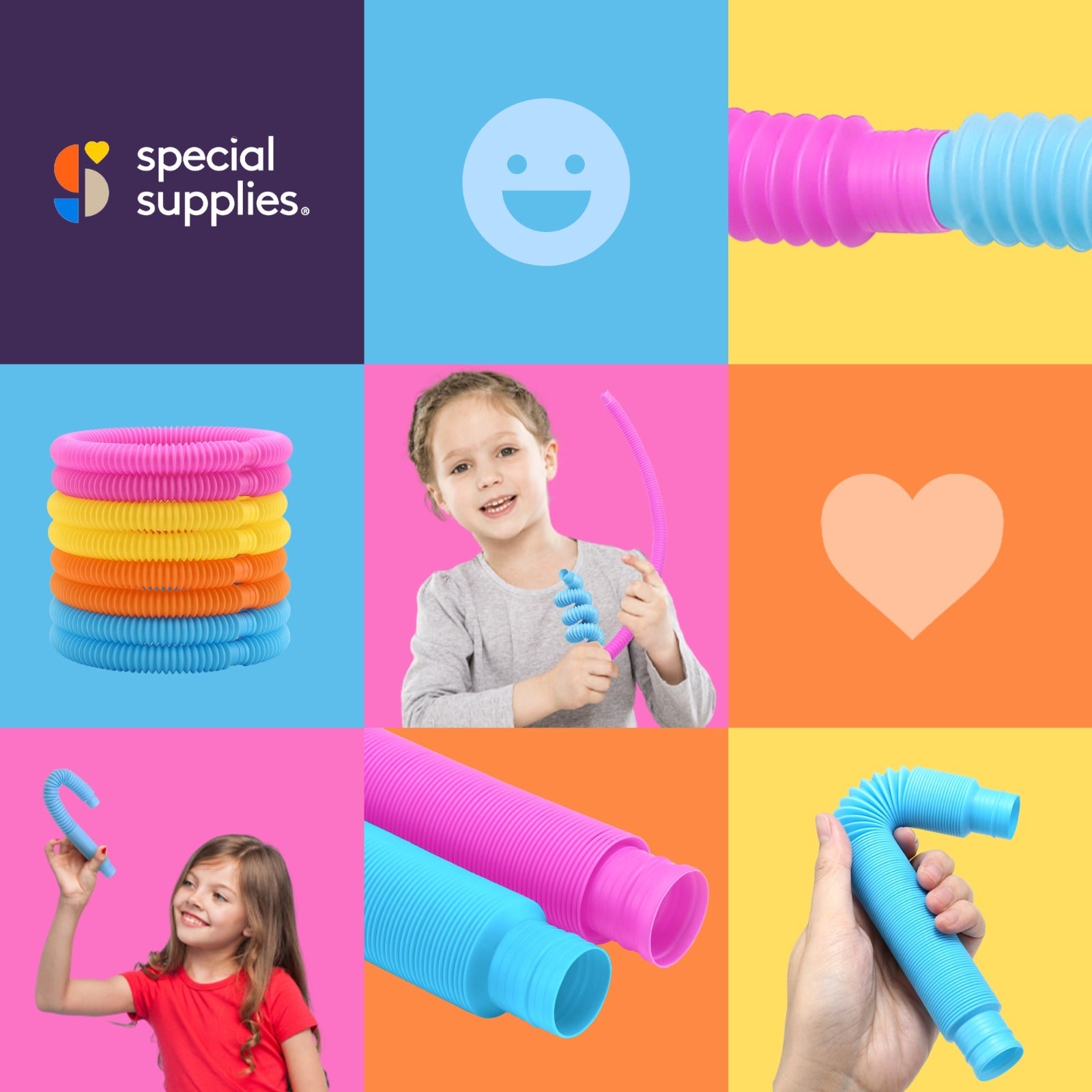 Pop Tubes (Multi - Color): 8 Pack - Insight Family Market