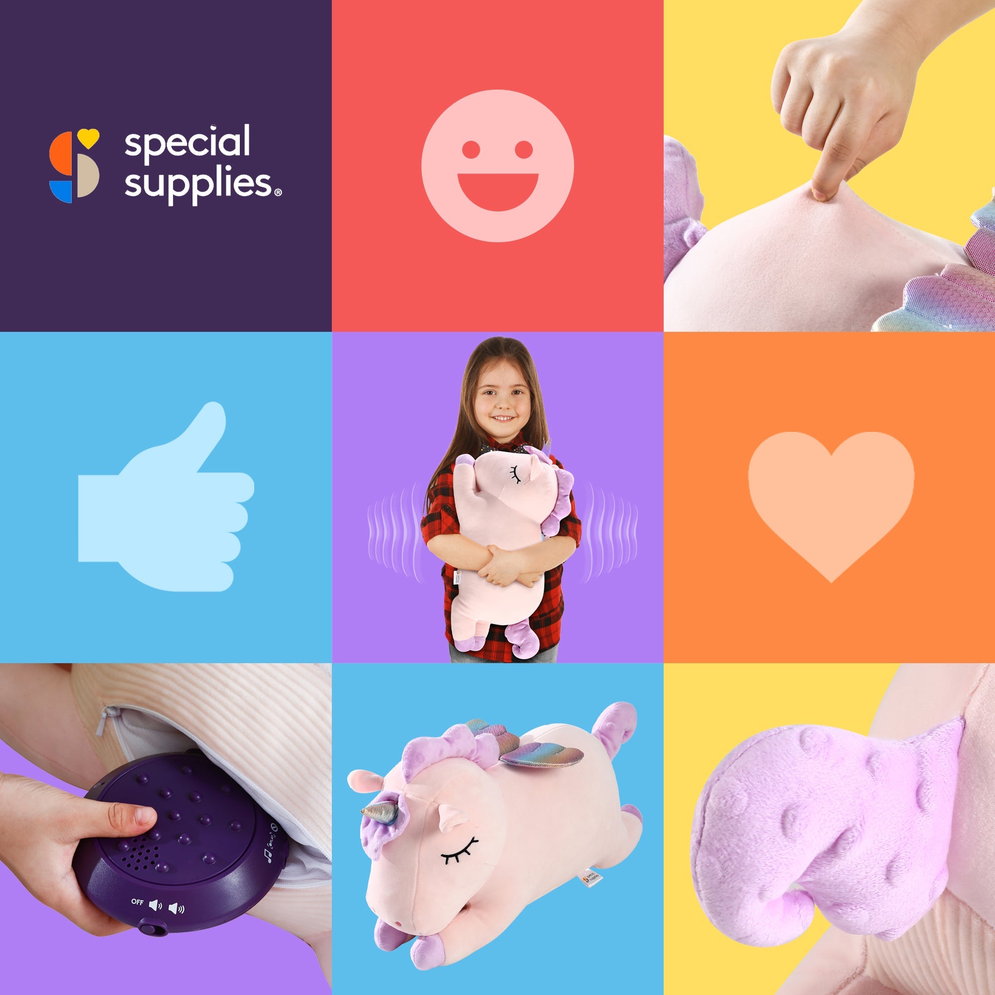 Sensory Vibrating Pillow - Unicorn - Insight Family Market