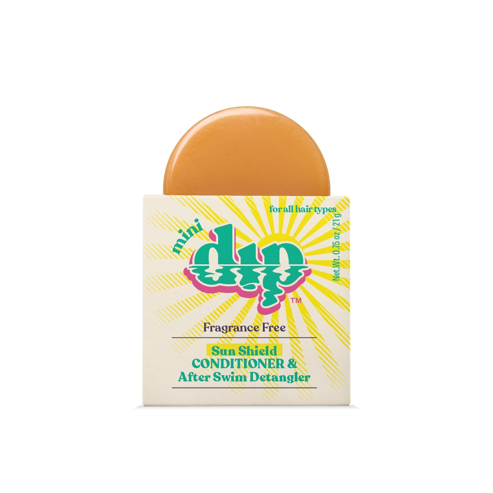 Bar of soap with packaging labeled 'Miny Dip' on a white background