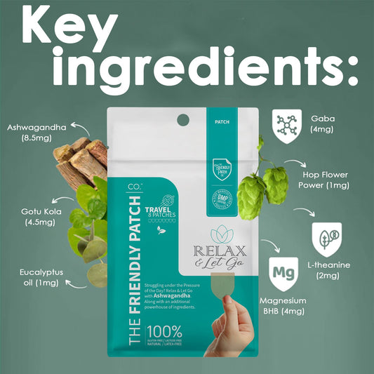 Product packaging with key ingredients labeled on a green background