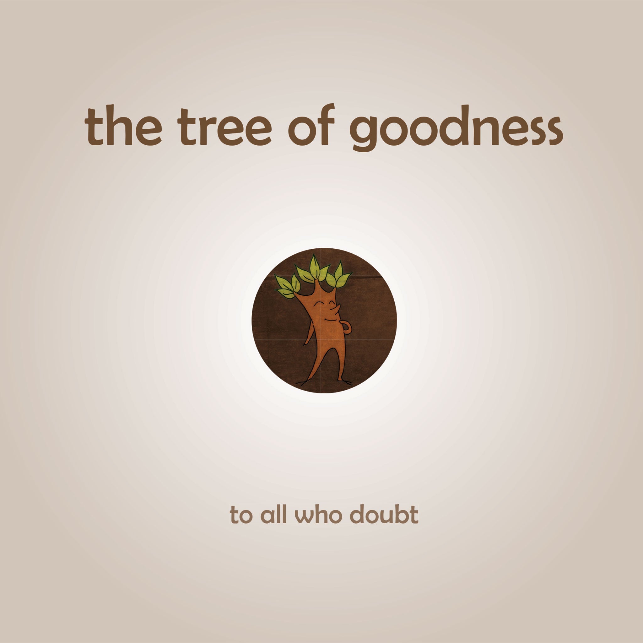 Logo of 'the tree of goodness' with a stylized tree on a beige background.