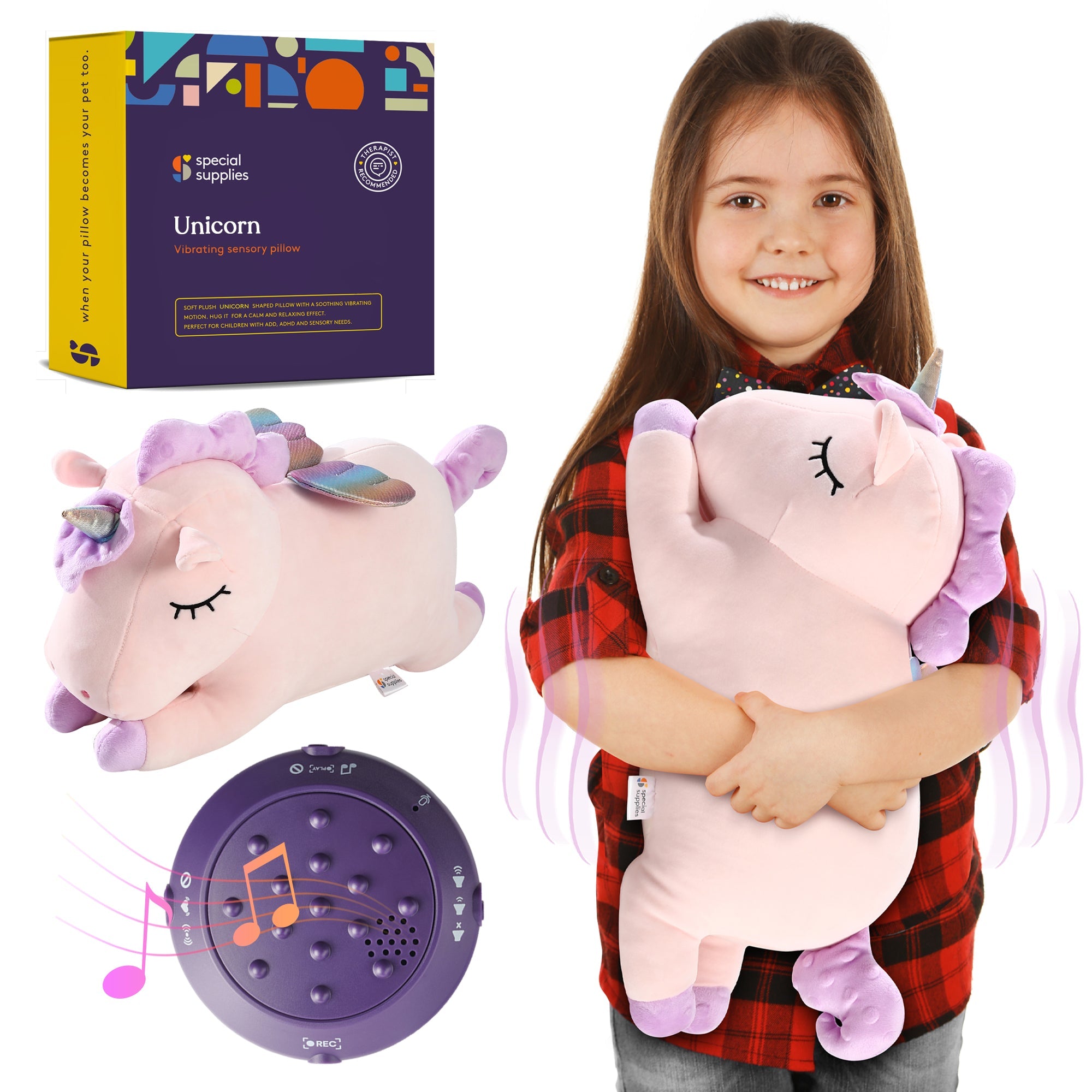 Sensory Vibrating Pillow - Unicorn - Insight Family Market