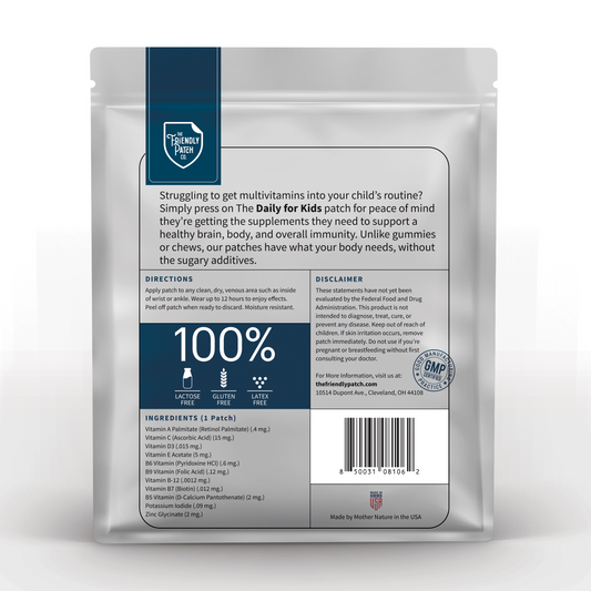 Supplement package with label on a white background