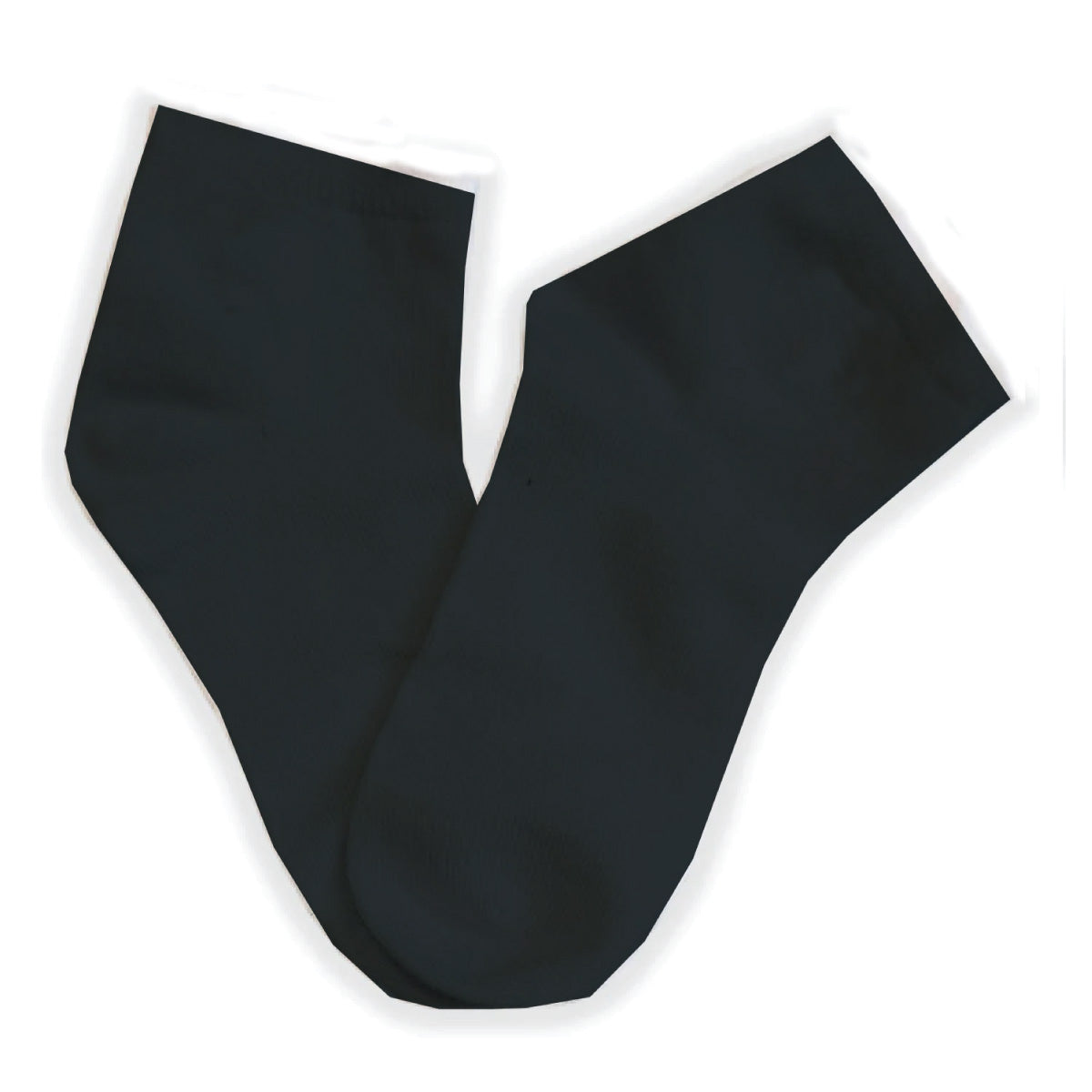 Pair of black socks on a white background