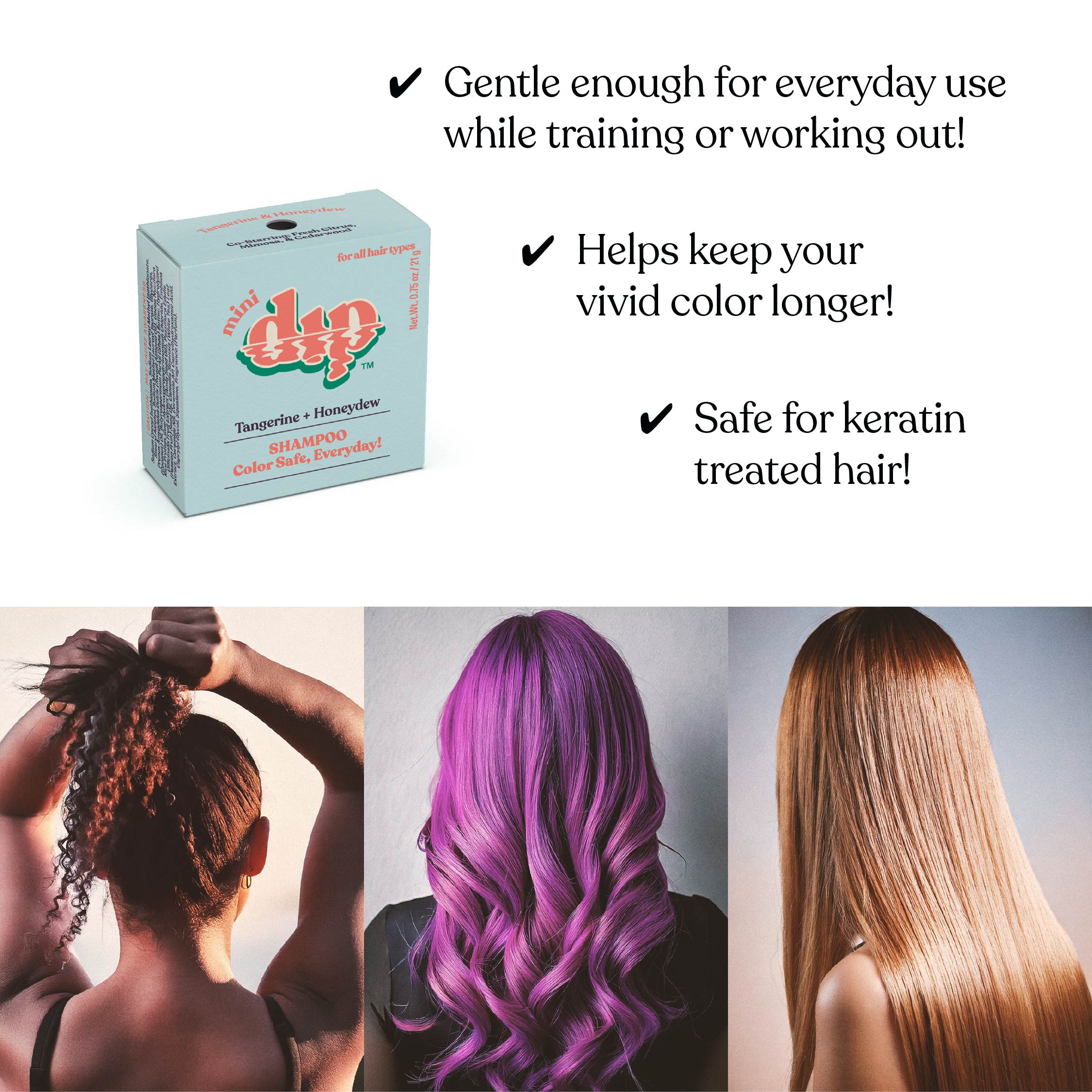 Box of 'Red Dip' hair color product with images of people with colored hair and text about product benefits.