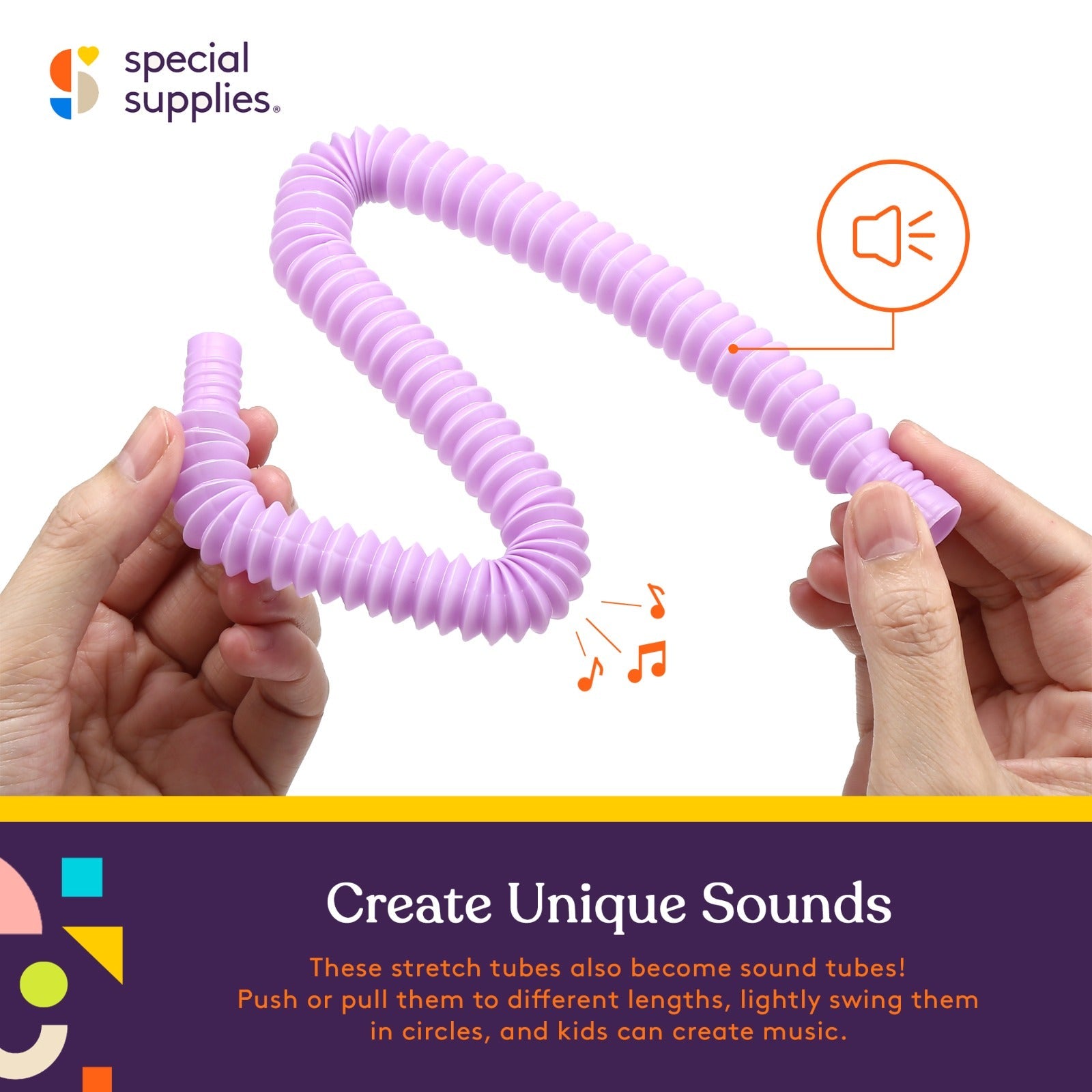 Special Supplies 12 - Pack MINI Fun Pull and Pop Tubes for Kids Stretch, Bend, Build, and Connect Toy, Provide Tactile and Auditory Sensory Play, Colorful, Heavy - Duty Plastic (Unicorn) - Insight Family Market