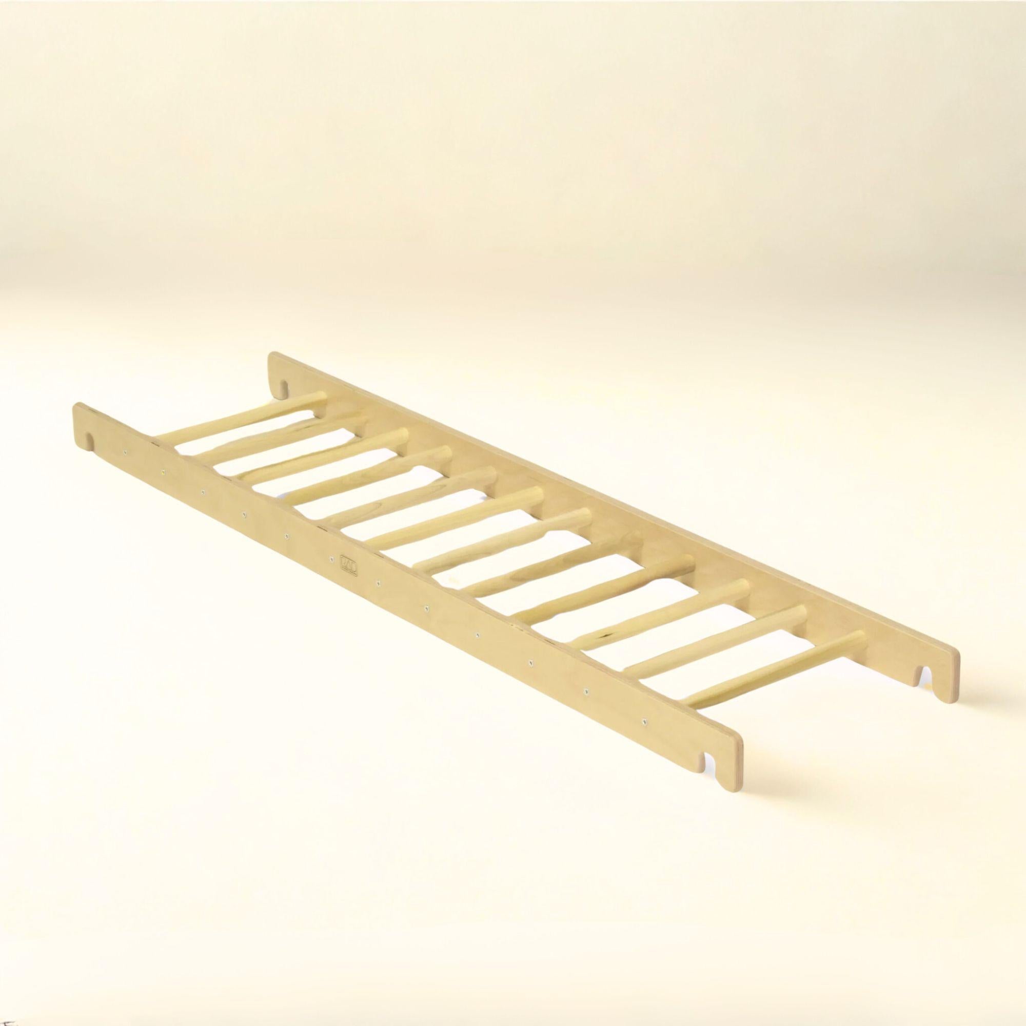 Wooden shelf on a white background