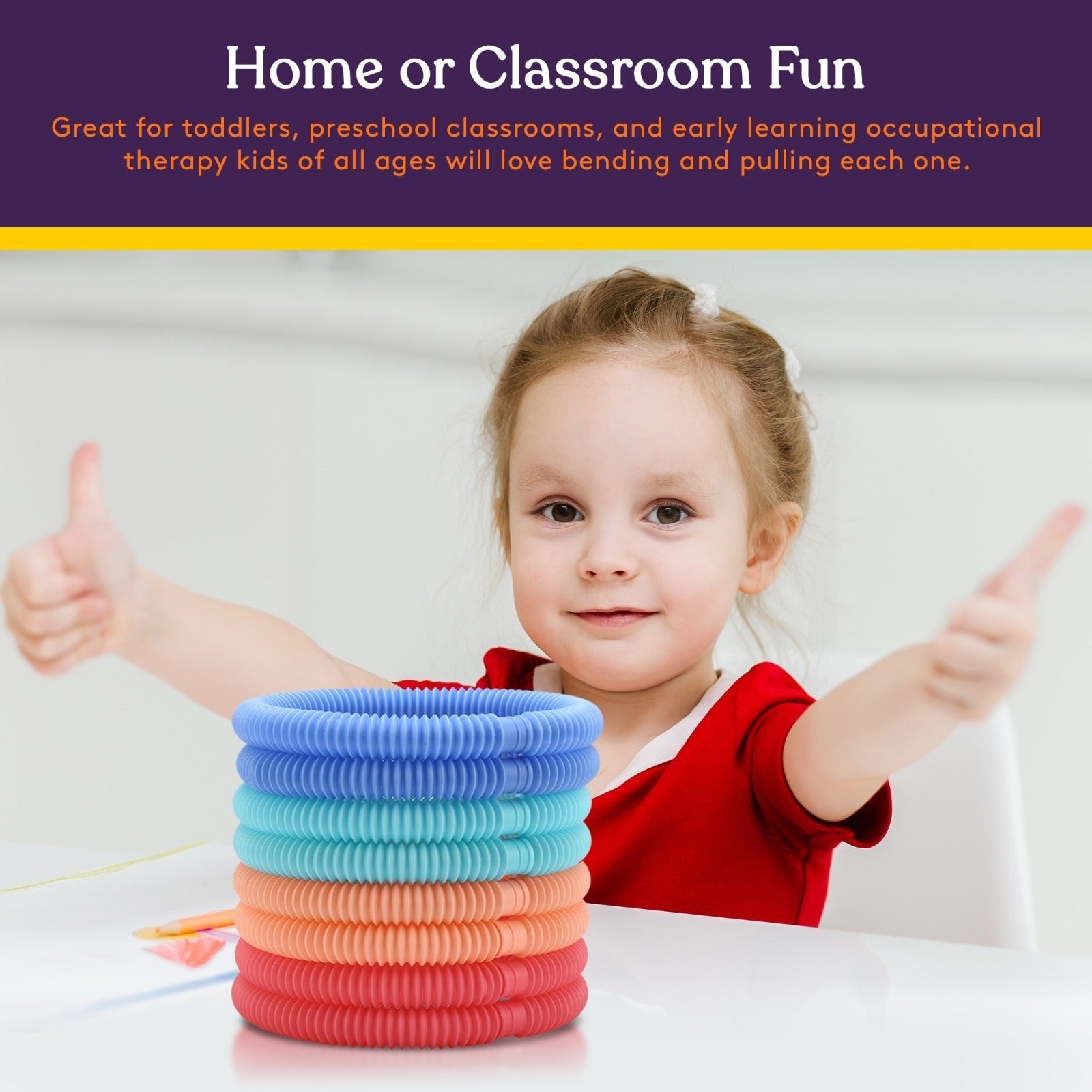 Pop Tubes (Multi - Color): 8 Pack - Insight Family Market