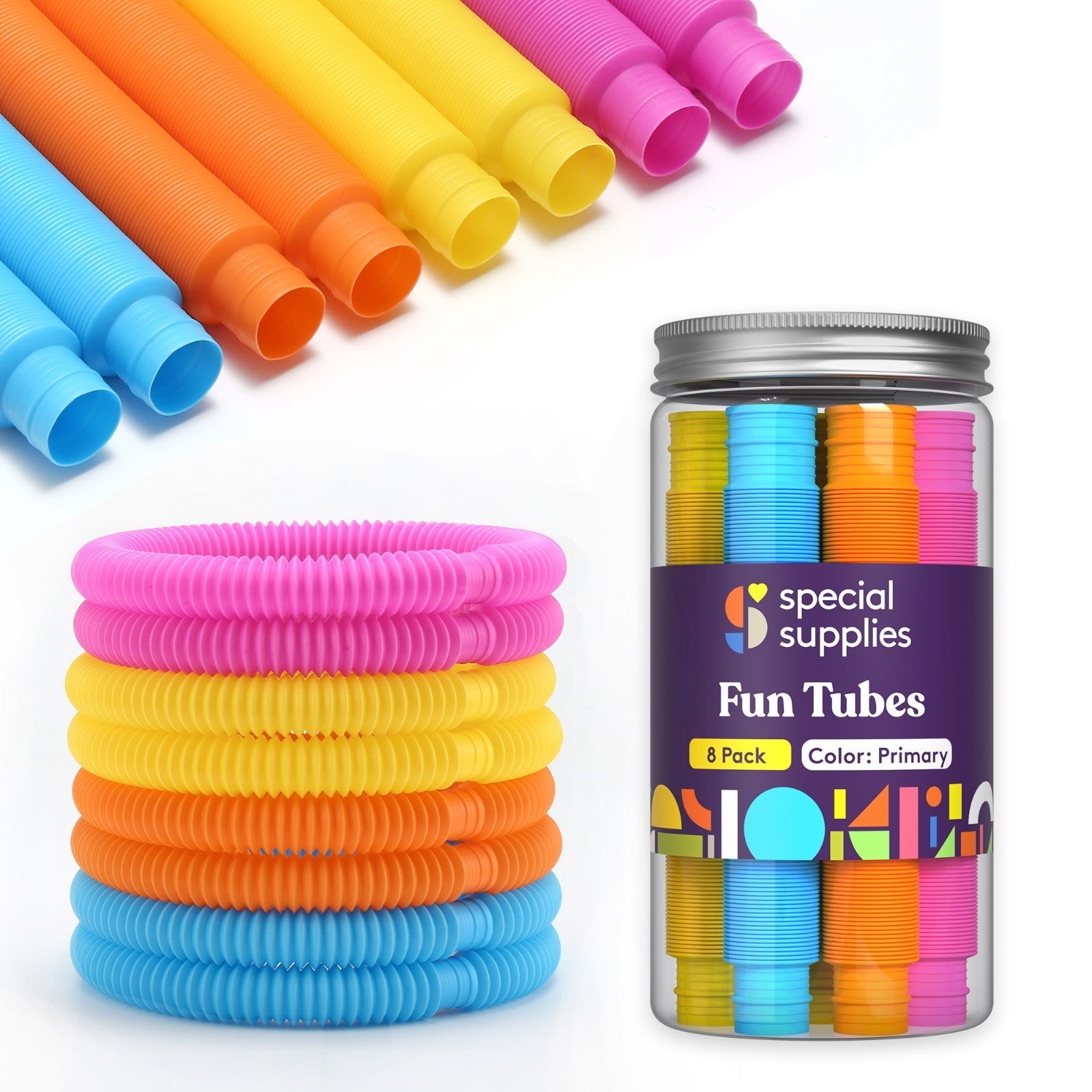 Pop Tubes (Multi-Color): 8 Pack