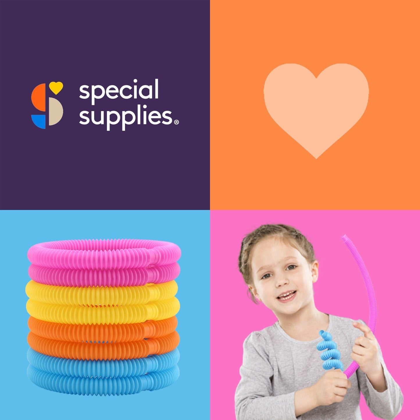 Pop Tubes (Multi-Color): 8 Pack