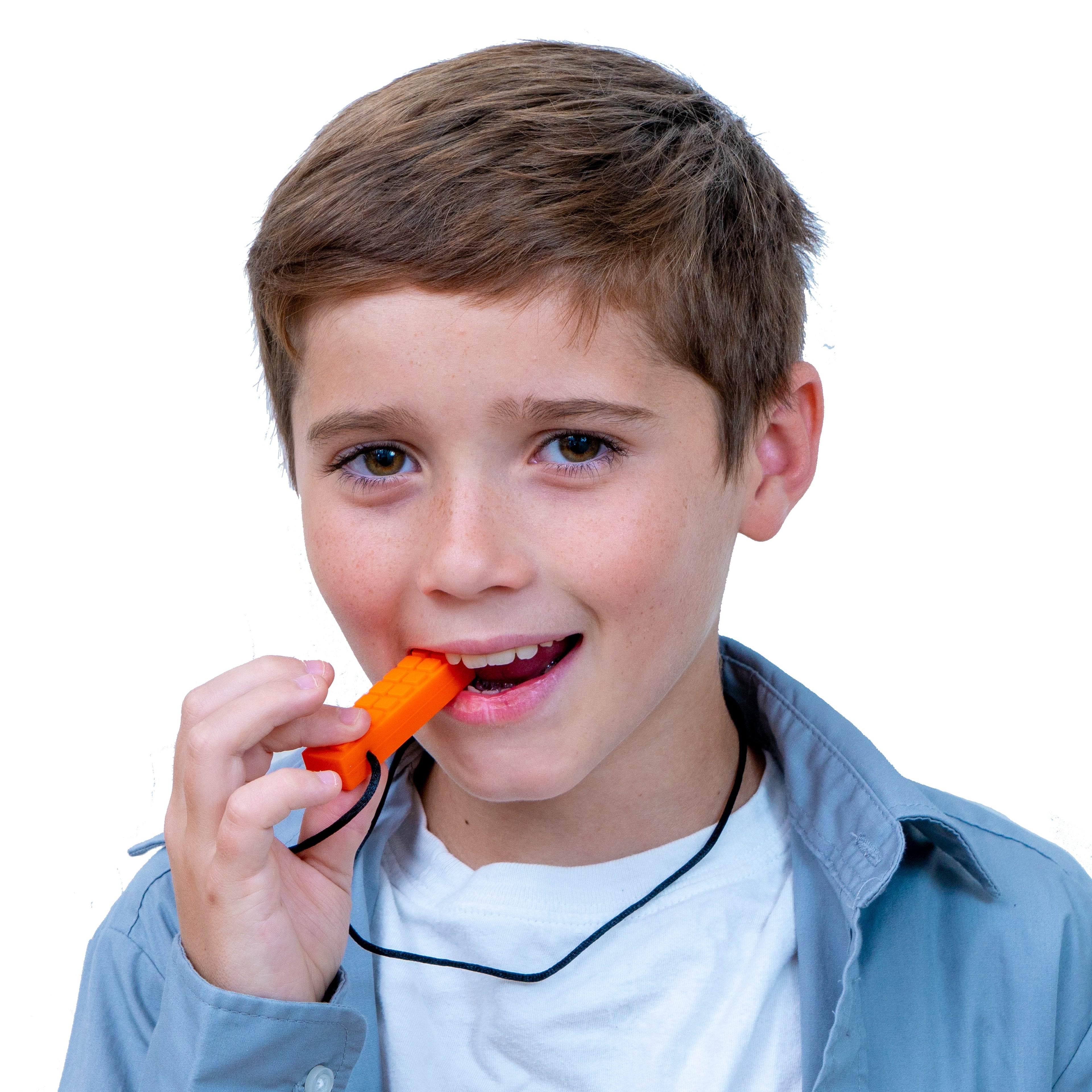 Chewy Blocks Necklace - Calming Textured Chewy Silicone Pendant for Autism & Oral Motor Special Needs Kids