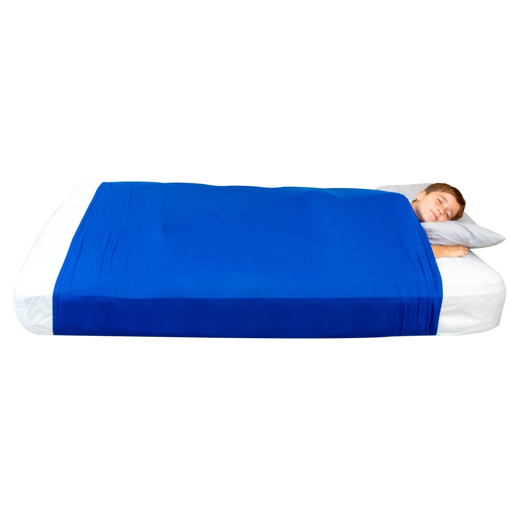 Sensory Bed Sheet for Kids Compression Alternative to Weighted Blankets - Blue - Insight Family Market