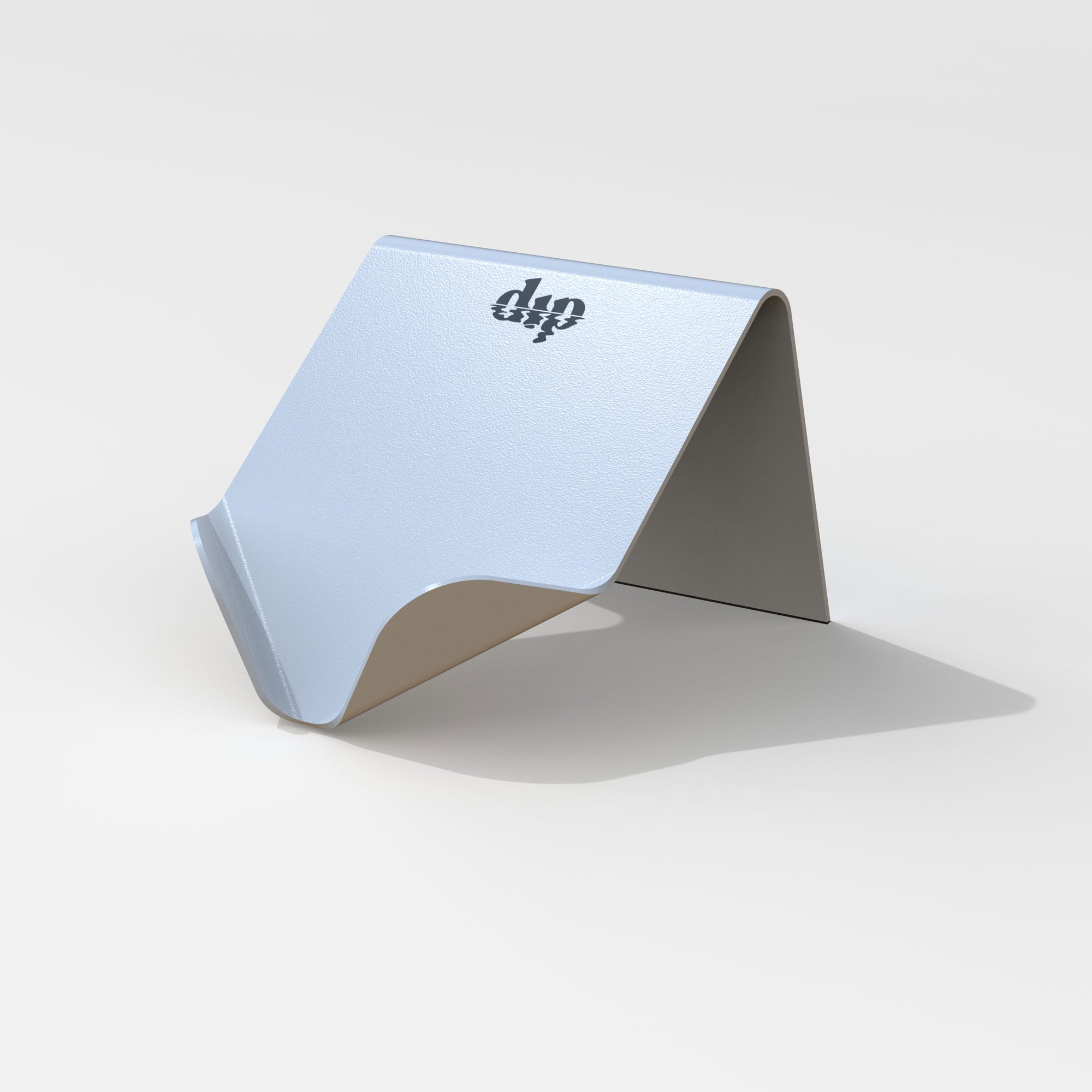 Light blue and gray product stand with 'dip' branding on a white background