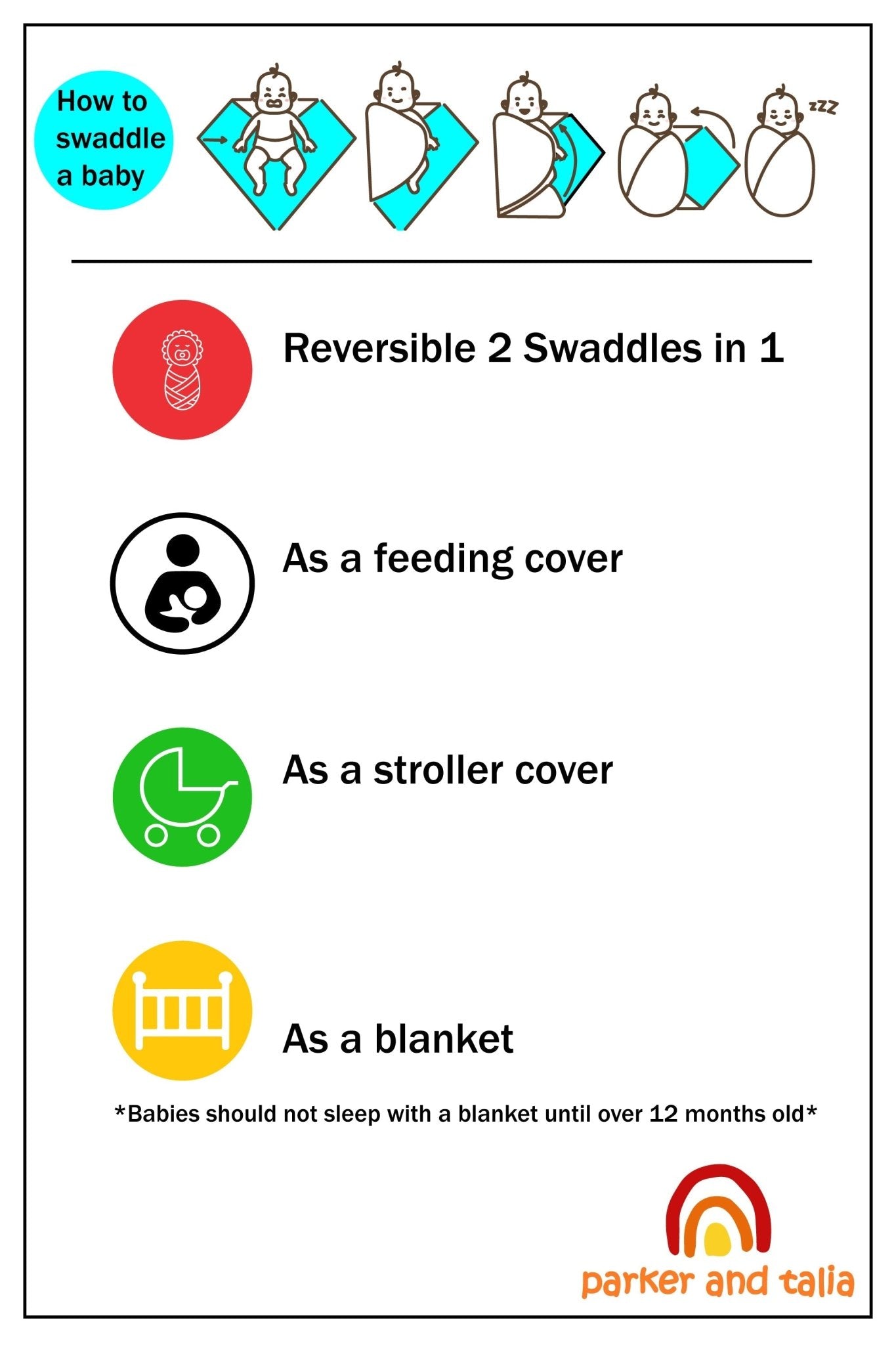 The Reversible Baby Swaddle - Insight Family Market