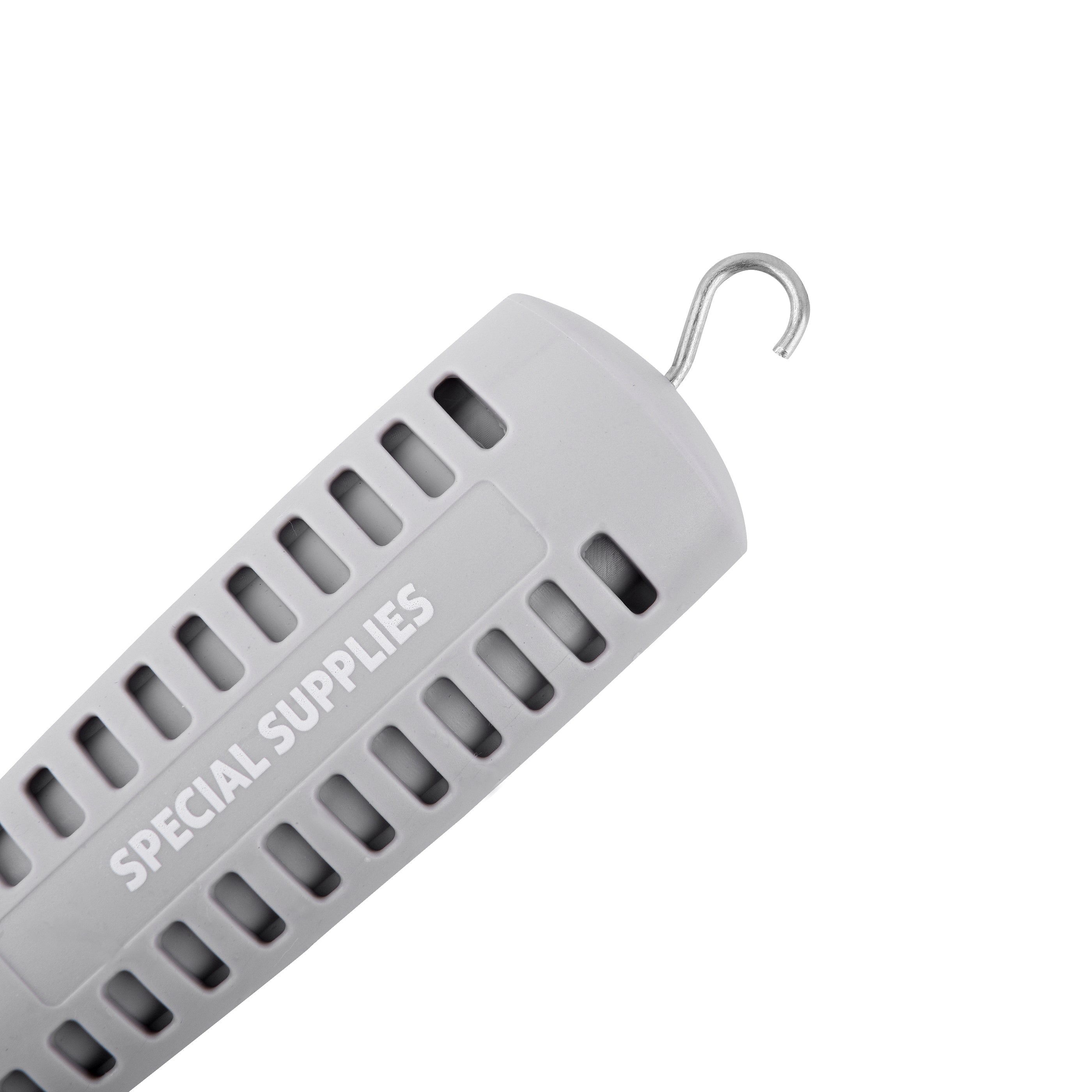 Button Hook (Universal) Wire Loop Pull Through | Shirt, Dress, Collar | Non-Slip, Ribbed Grip for Seniors, Arthritis Sufferers | Wide Gripper, Puller Dressing Aid - Gray