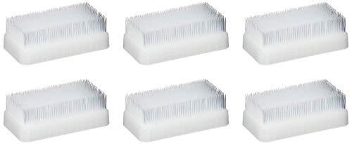 Set of six white handheld sensory brushes for tactile stimulation therapy