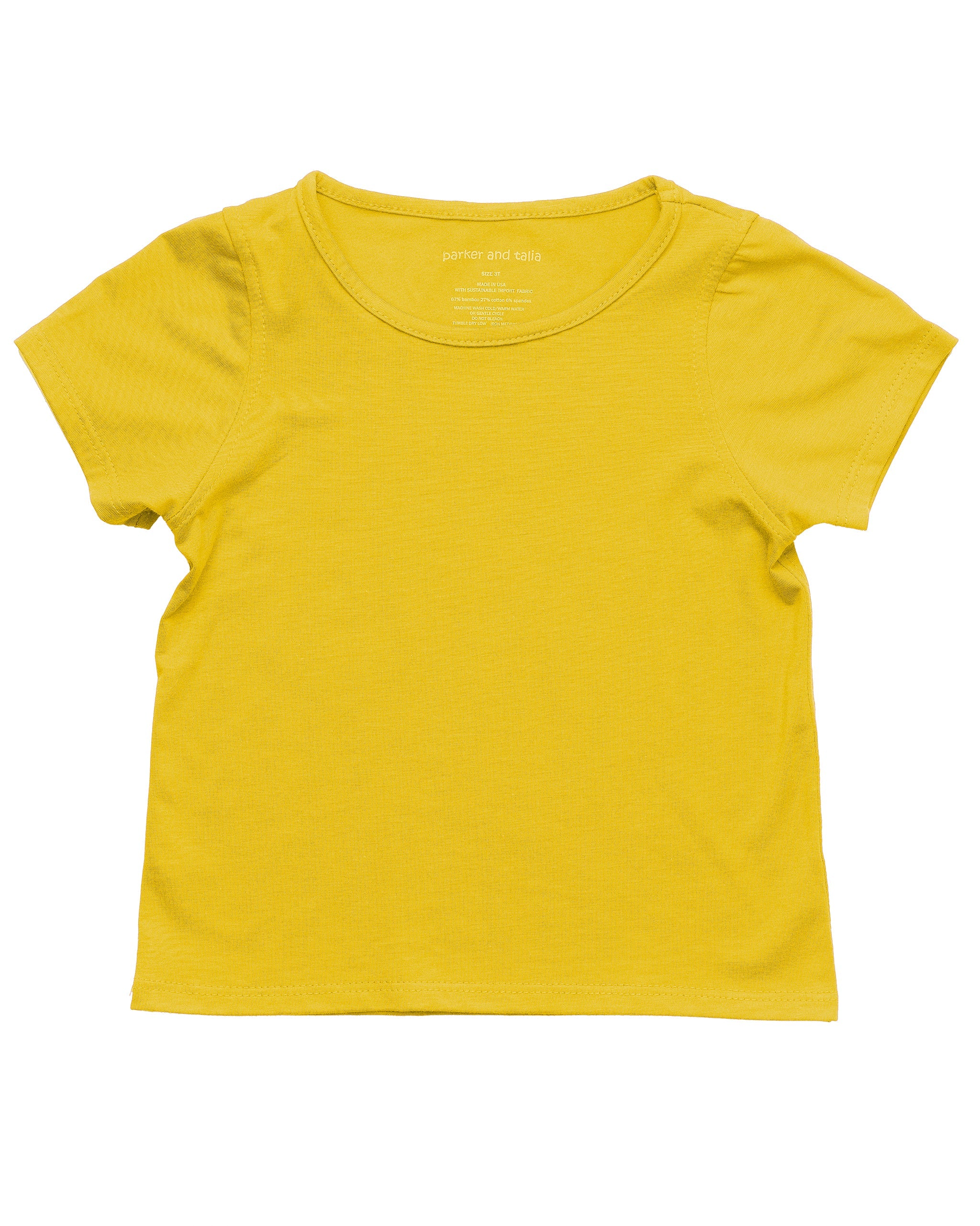 Yellow t-shirt on a white background