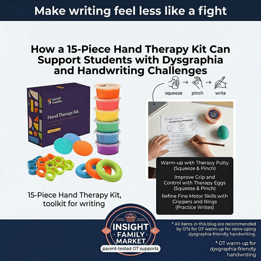 How a 15-Piece Hand Therapy Kit Can Support Students with Dysgraphia and Handwriting Challenges - Insight Family Market