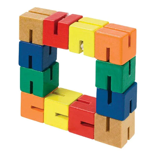 Colorful wooden sensory fidget puzzle toy for kids with ADHD and autism support